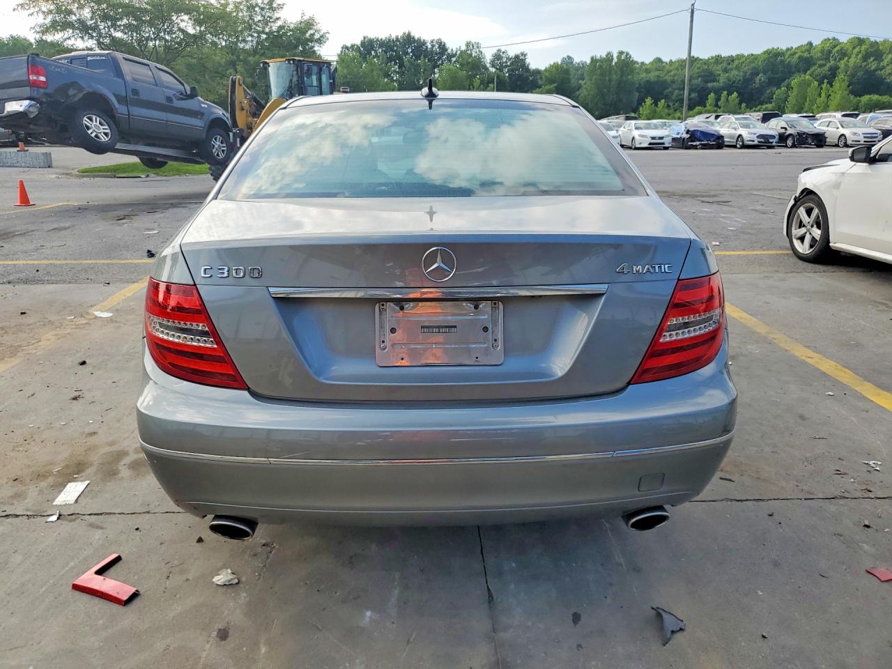 2013 Mercedes-benz C 300 4matic Silver vin: WDDGF8AB3DR244096