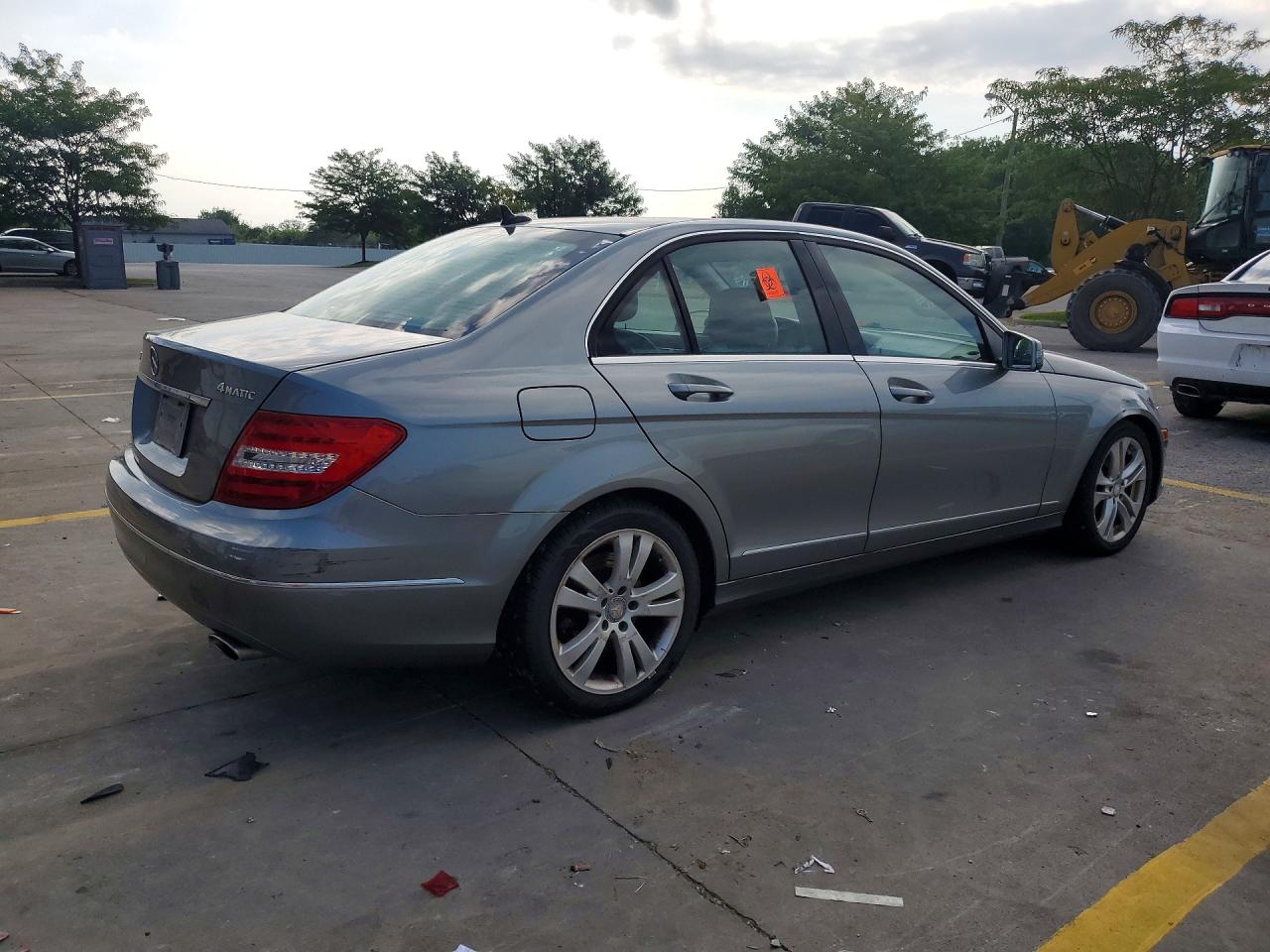 2013 Mercedes-benz C 300 4matic Silver vin: WDDGF8AB3DR244096