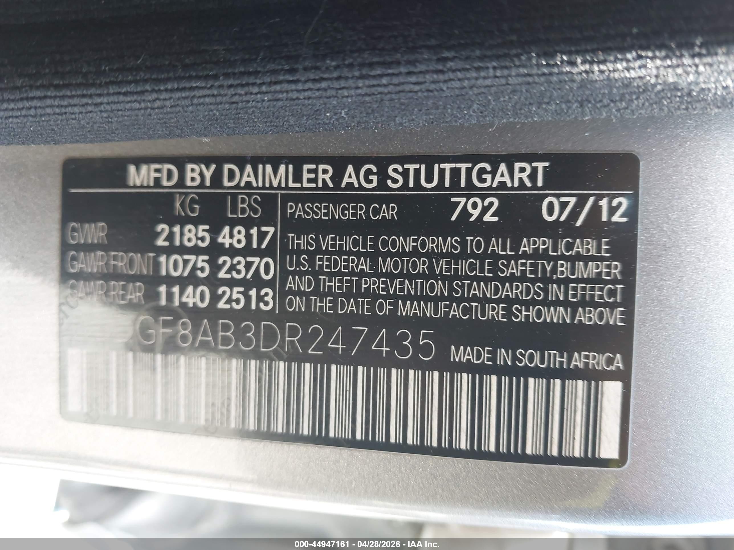 2013 Mercedes-benz C 300 Sport 4matic Серебряный vin: WDDGF8AB3DR247435