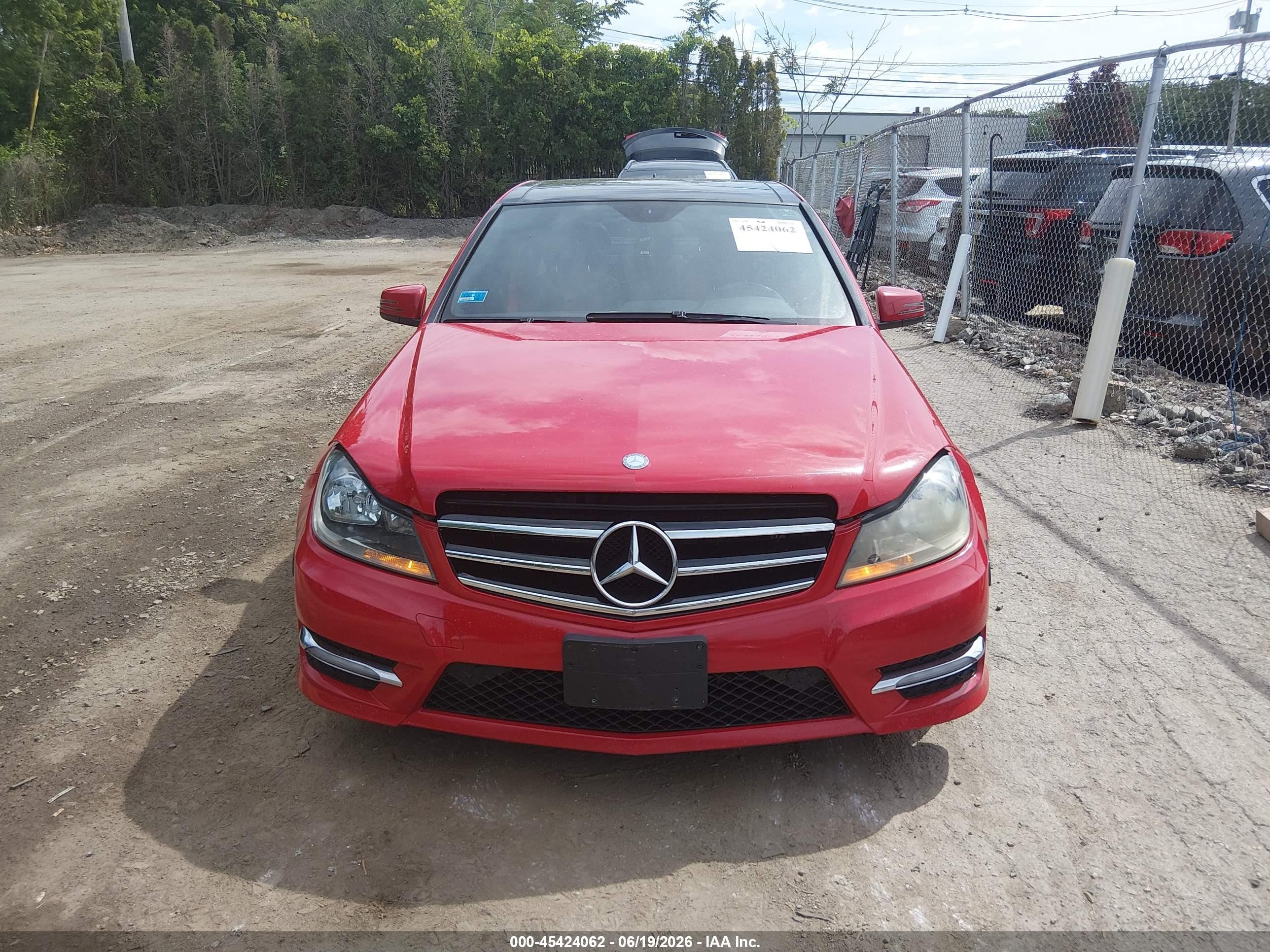 2013 Mercedes-benz C 300 Sport 4matic Red vin: WDDGF8AB3DR251713