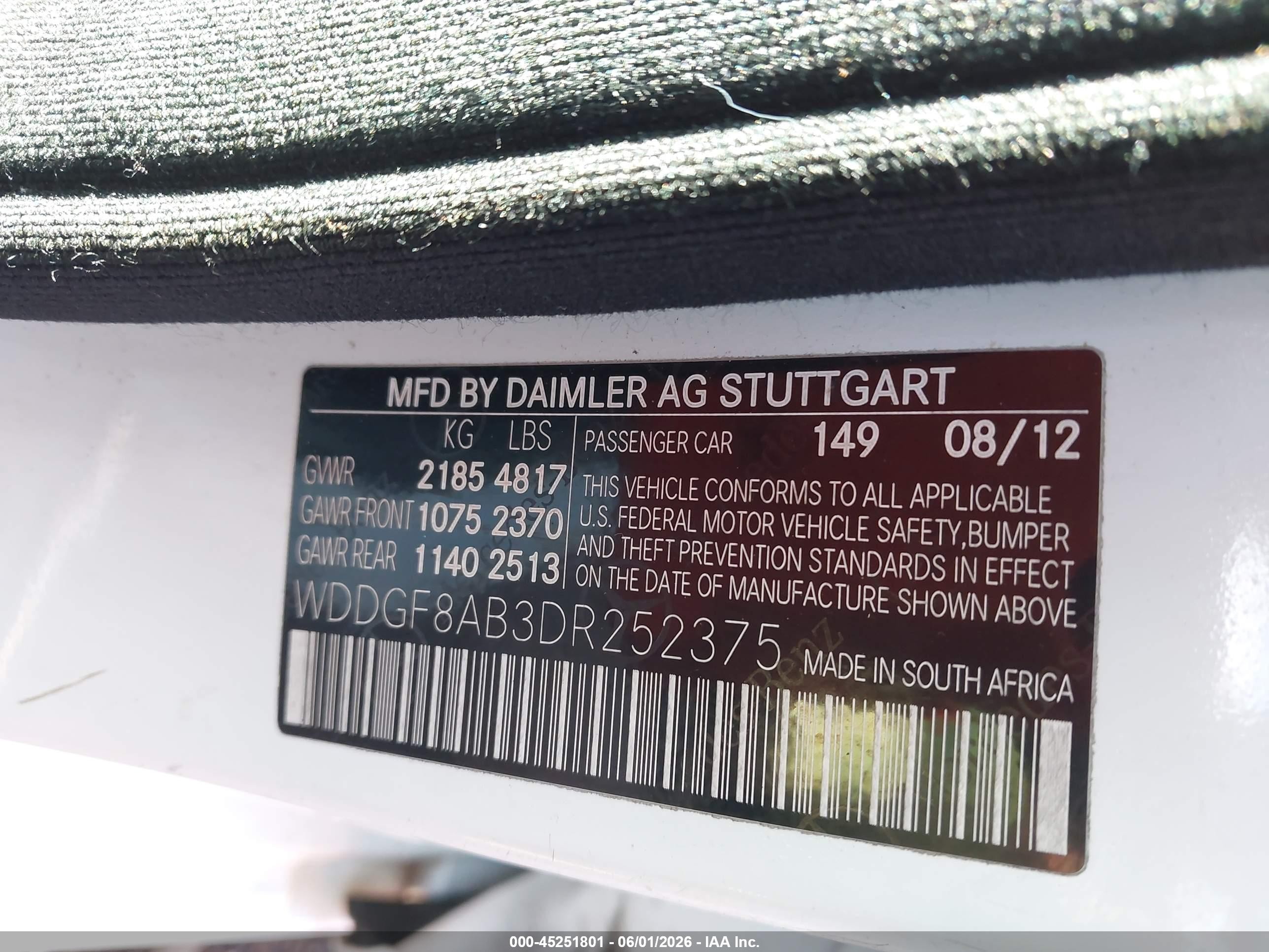 2013 Mercedes-benz C 300 Sport 4matic Белый vin: WDDGF8AB3DR252375