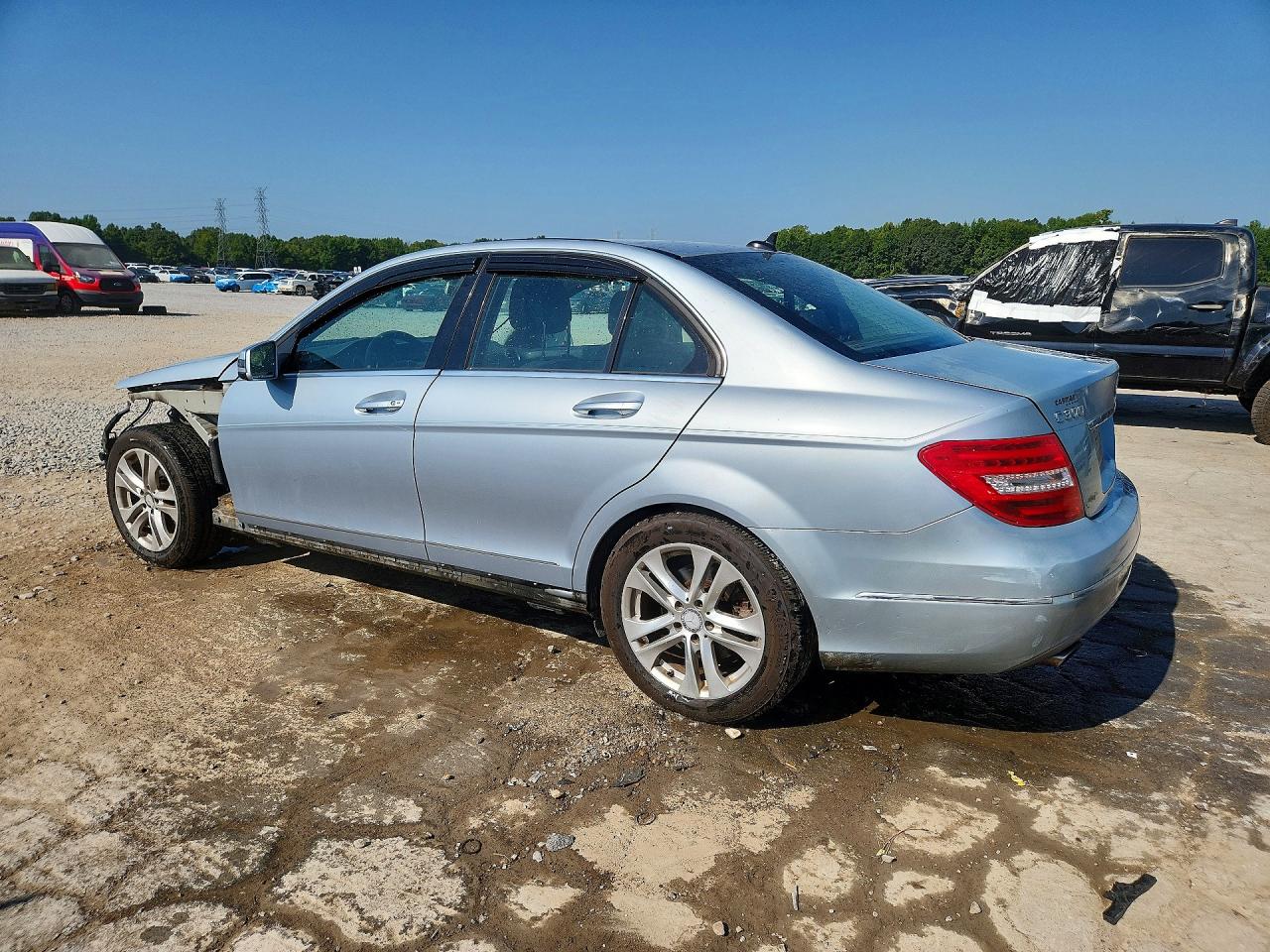 2013 Mercedes-benz C 300 4matic Turquoise vin: WDDGF8AB3DR252814