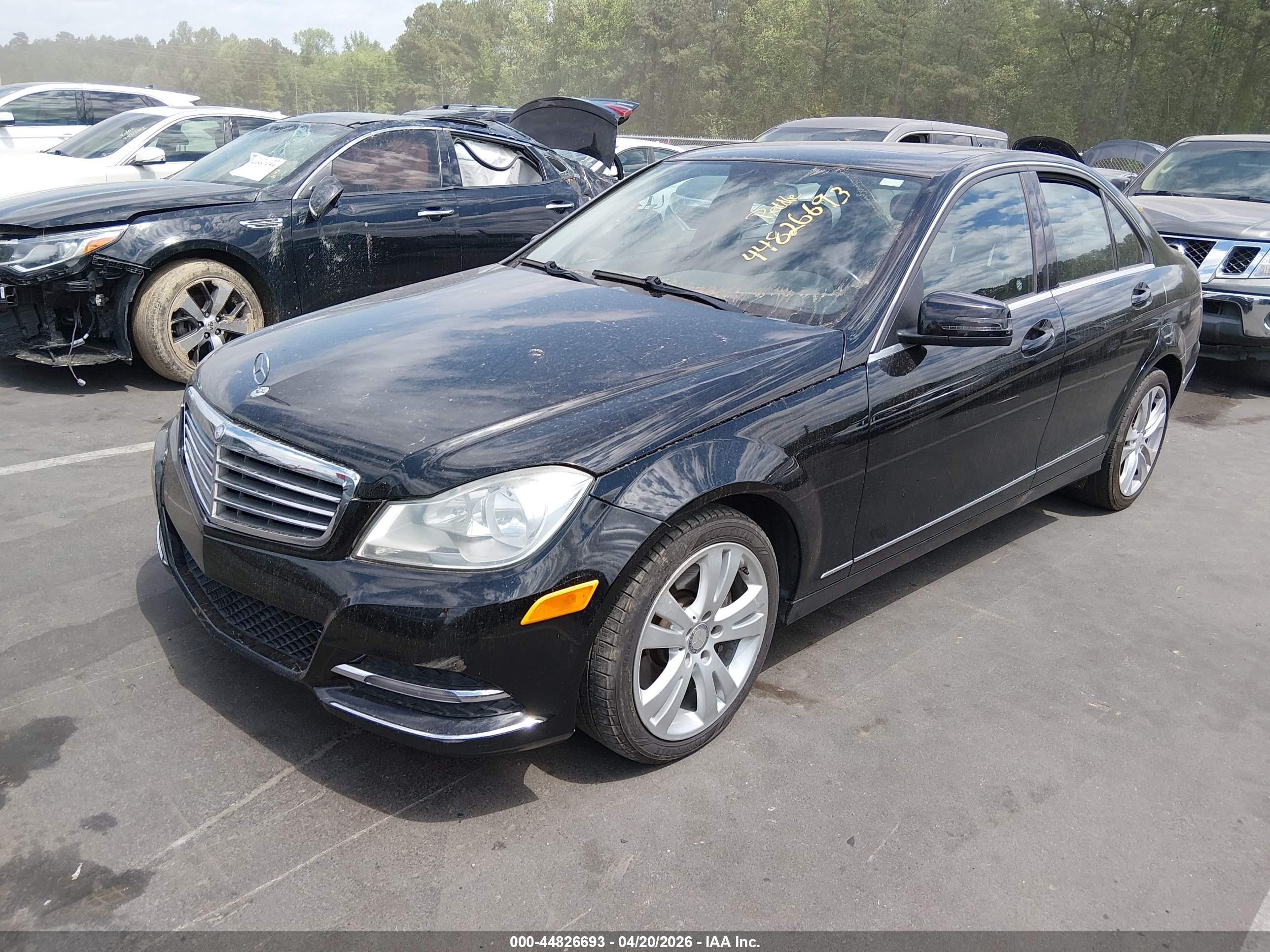 2013 Mercedes-benz C 300 Luxury 4matic Black vin: WDDGF8AB3DR252828