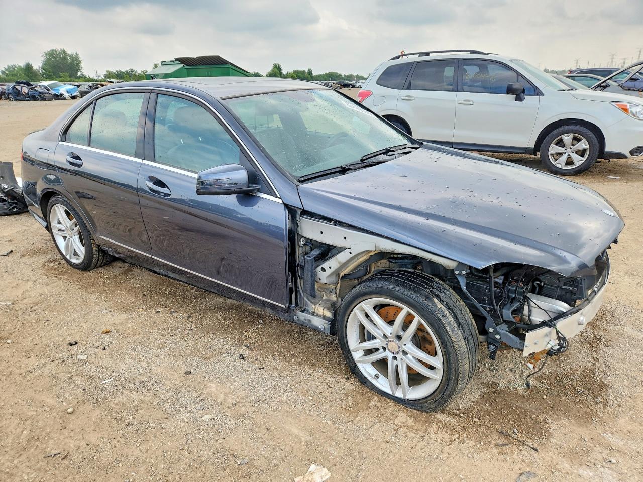 2013 Mercedes-benz C 300 4matic Gray vin: WDDGF8AB3DR259293