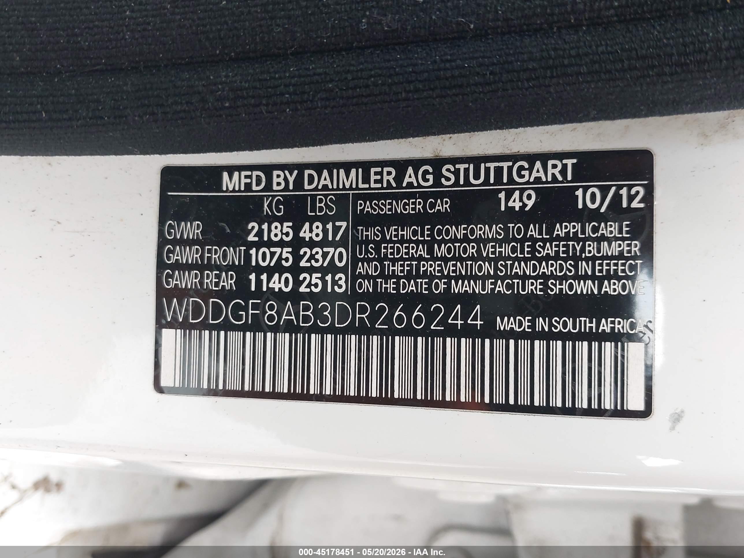 2013 Mercedes-benz C 300 Sport 4matic White vin: WDDGF8AB3DR266244