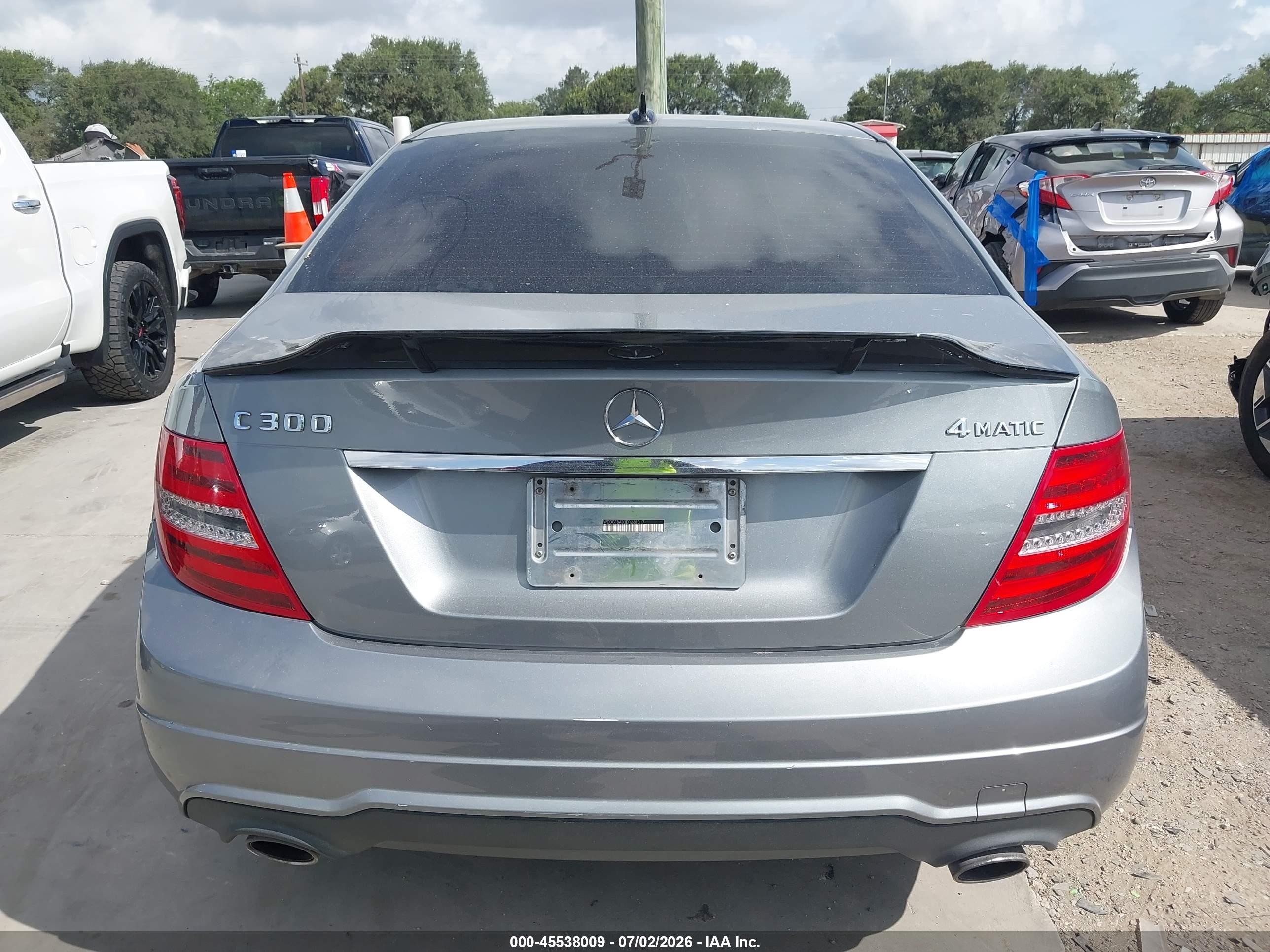 2013 Mercedes-benz C 300 Sport 4matic Gray vin: WDDGF8AB3DR268317