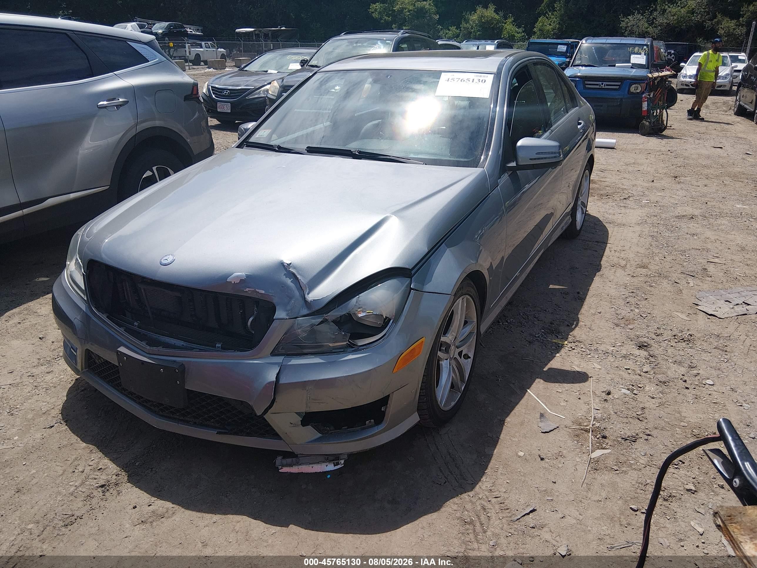 2013 Mercedes-benz C 300 Sport 4matic Gray vin: WDDGF8AB3DR272965