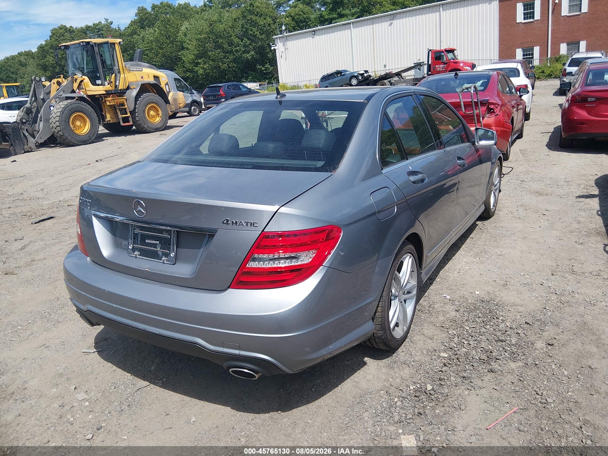 2013 Mercedes-benz C 300 Sport 4matic Gray vin: WDDGF8AB3DR272965