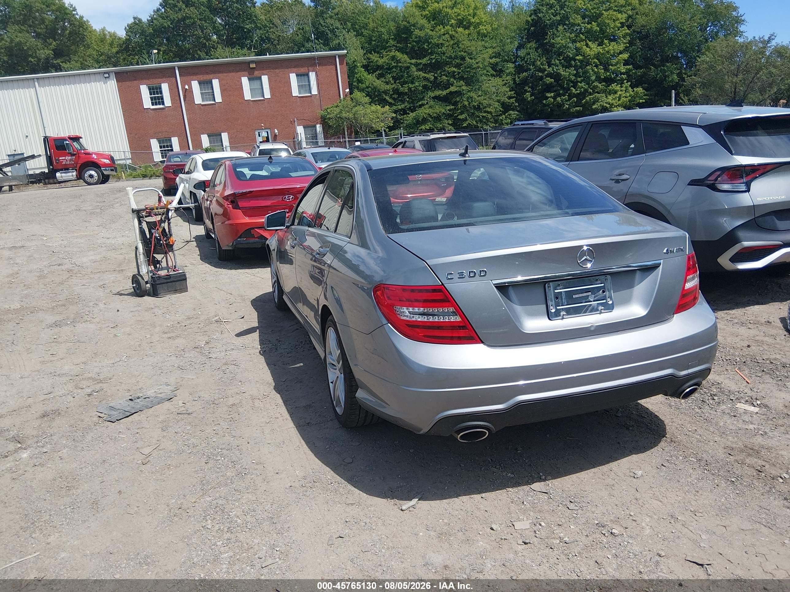 2013 Mercedes-benz C 300 Sport 4matic Gray vin: WDDGF8AB3DR272965