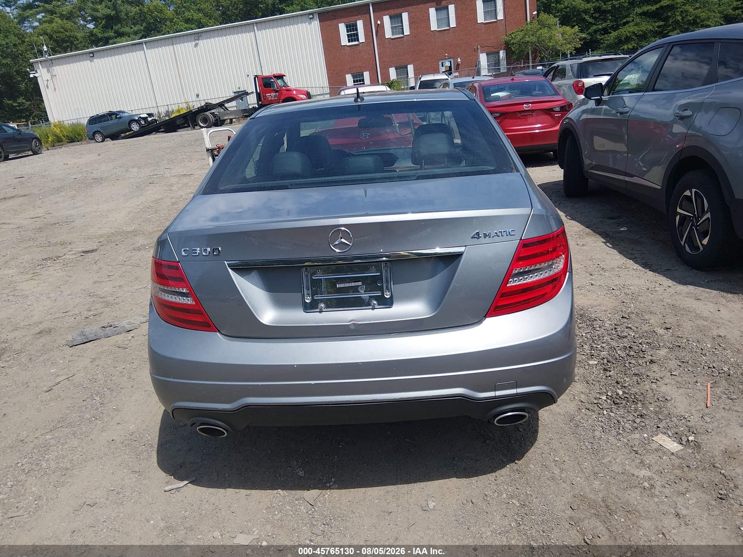 2013 Mercedes-benz C 300 Sport 4matic Gray vin: WDDGF8AB3DR272965