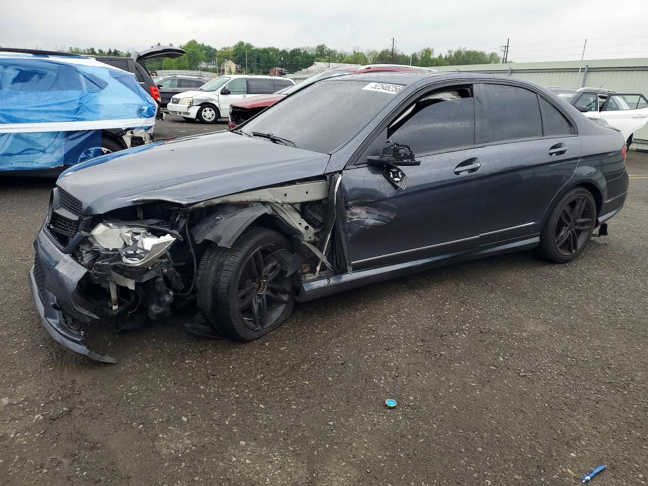 2013 Mercedes-benz C 300 4matic Charcoal vin: WDDGF8AB3DR279592