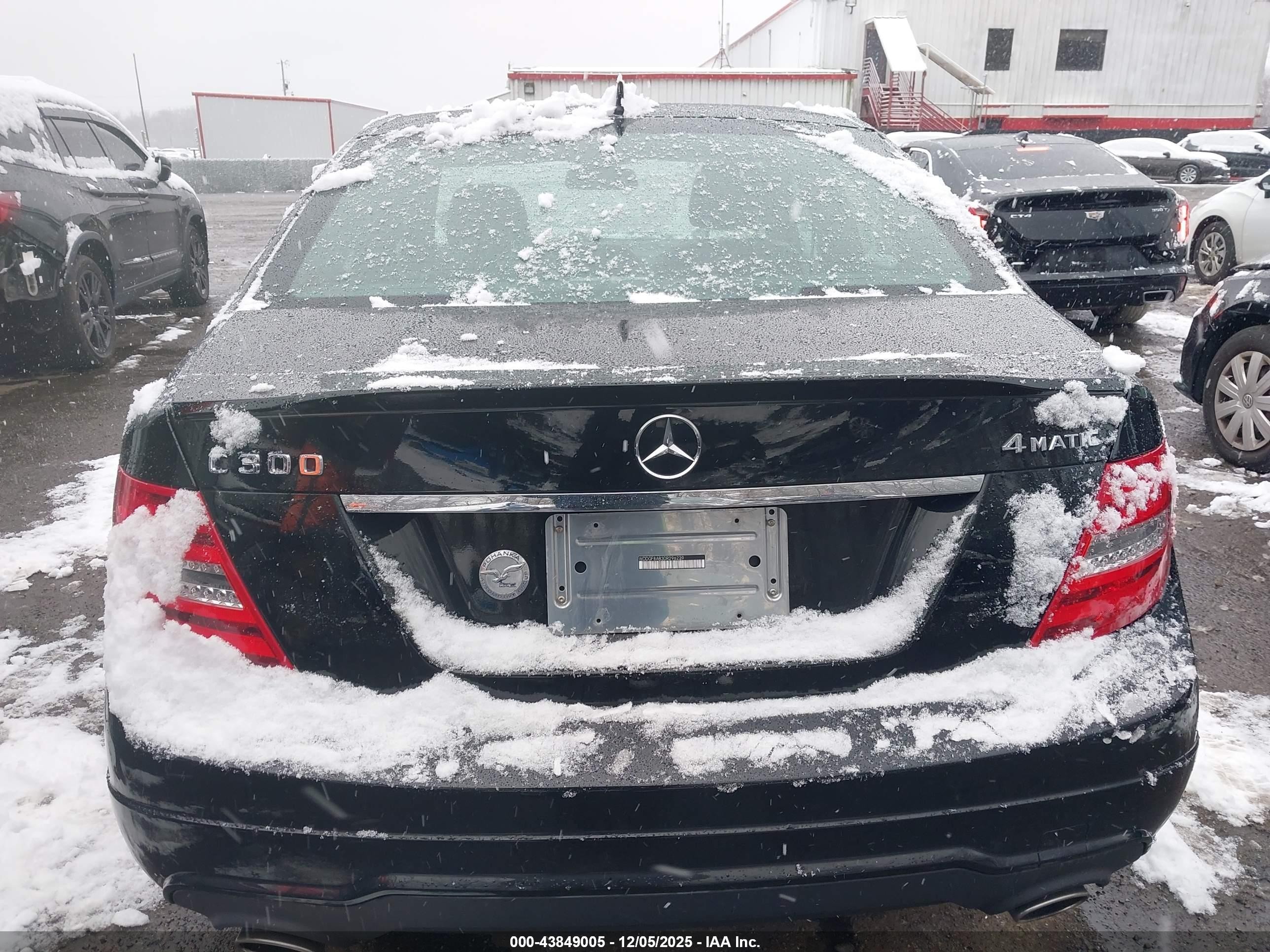 2013 Mercedes-benz C 300 Sport 4matic Black vin: WDDGF8AB3DR296229