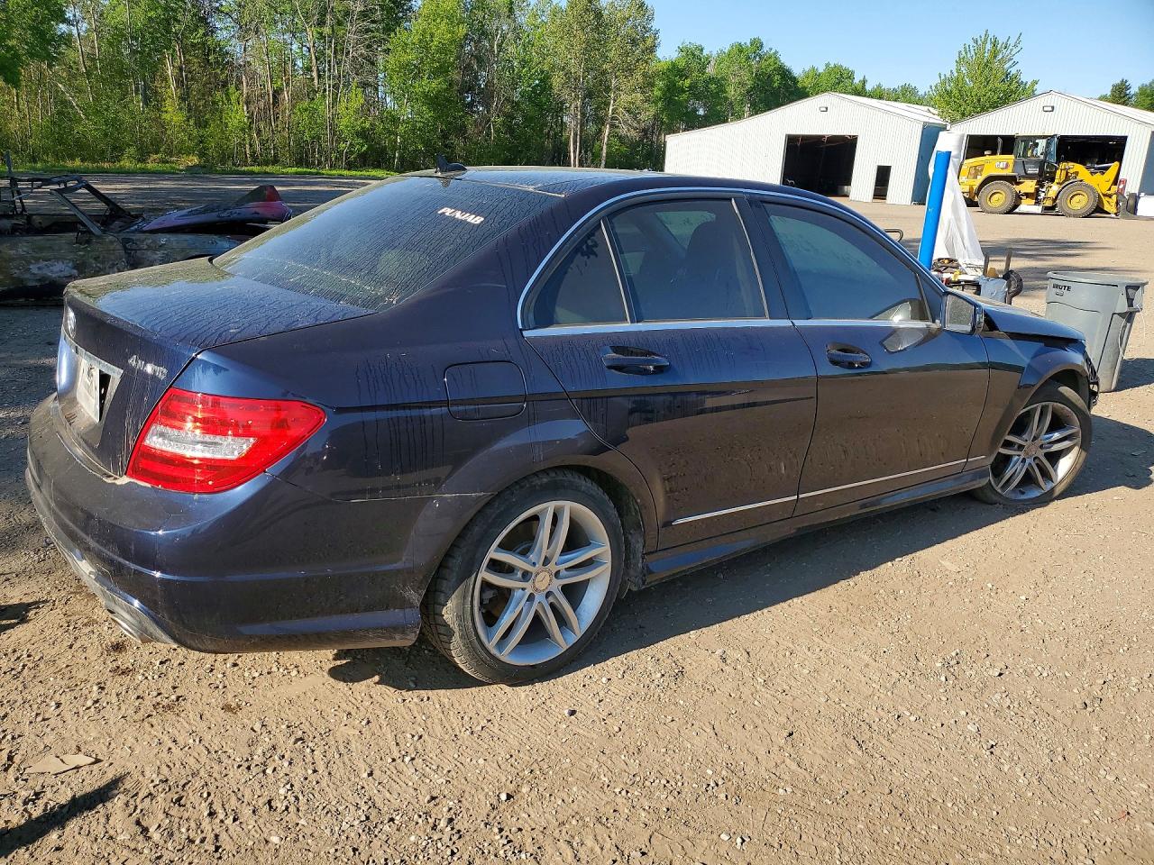2014 Mercedes-benz C 300 4matic Black vin: WDDGF8AB3EA965860
