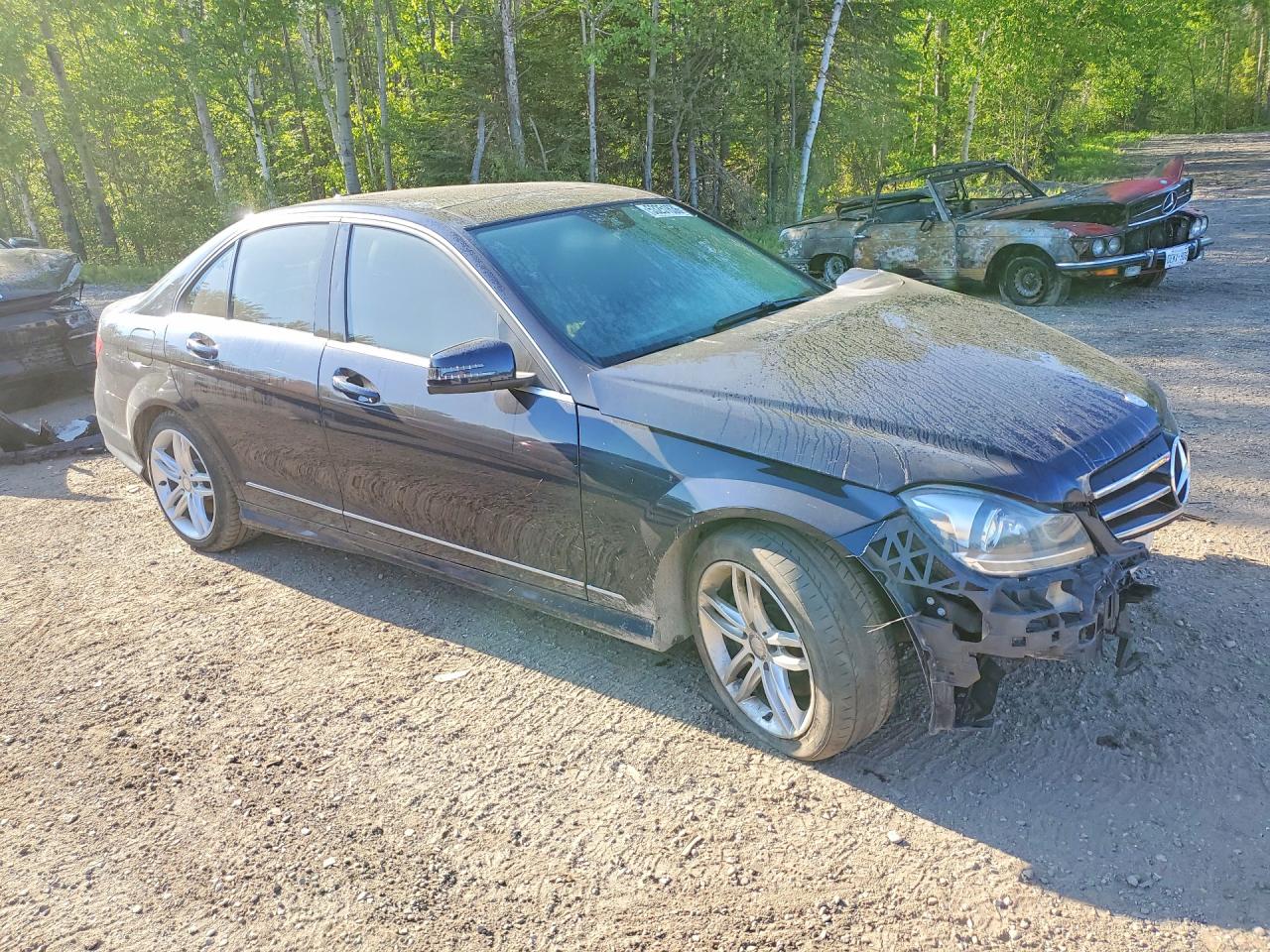 2014 Mercedes-benz C 300 4matic Black vin: WDDGF8AB3EA965860