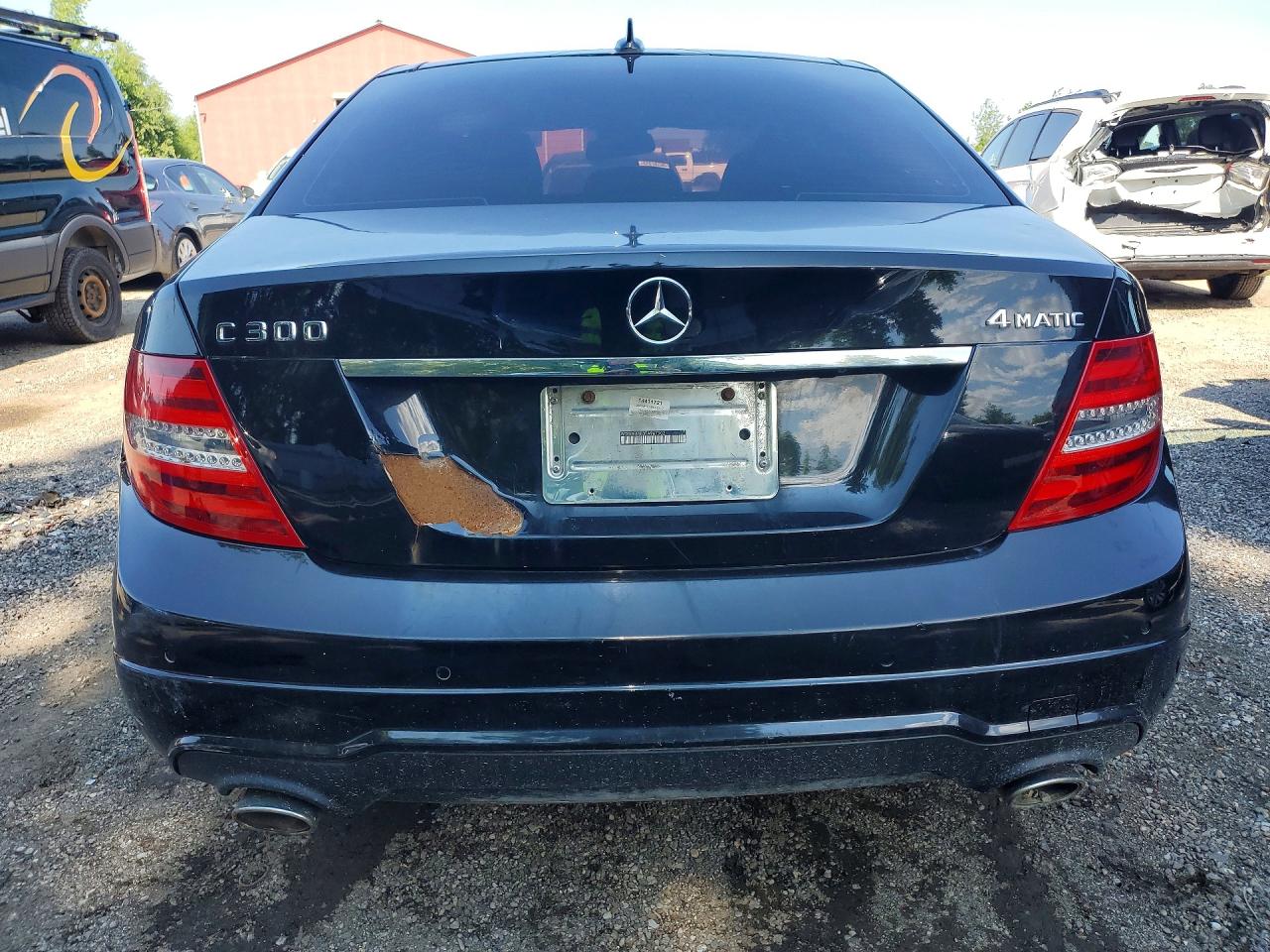 2014 Mercedes-benz C 300 4matic Black vin: WDDGF8AB3EA967902