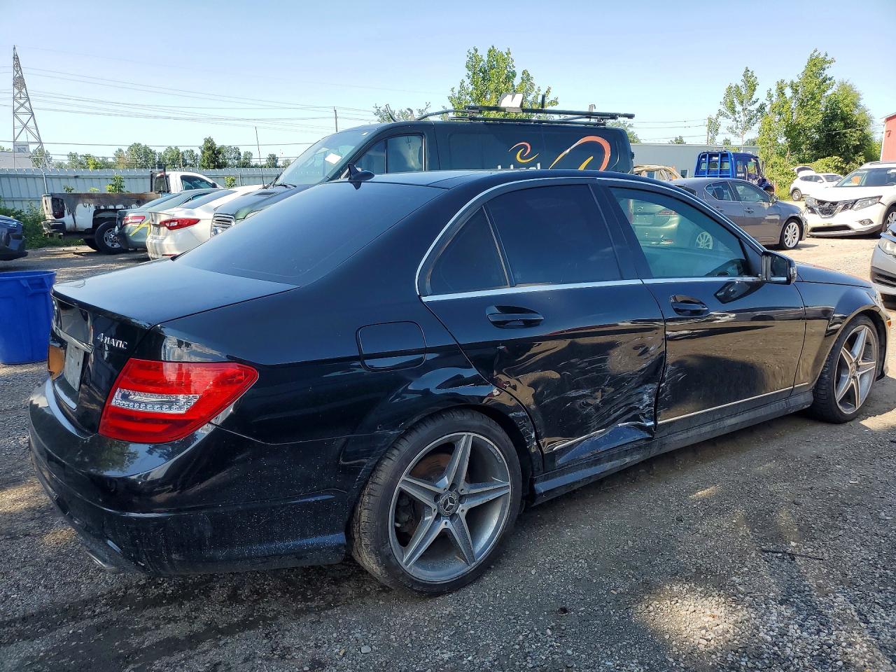 2014 Mercedes-benz C 300 4matic Black vin: WDDGF8AB3EA967902