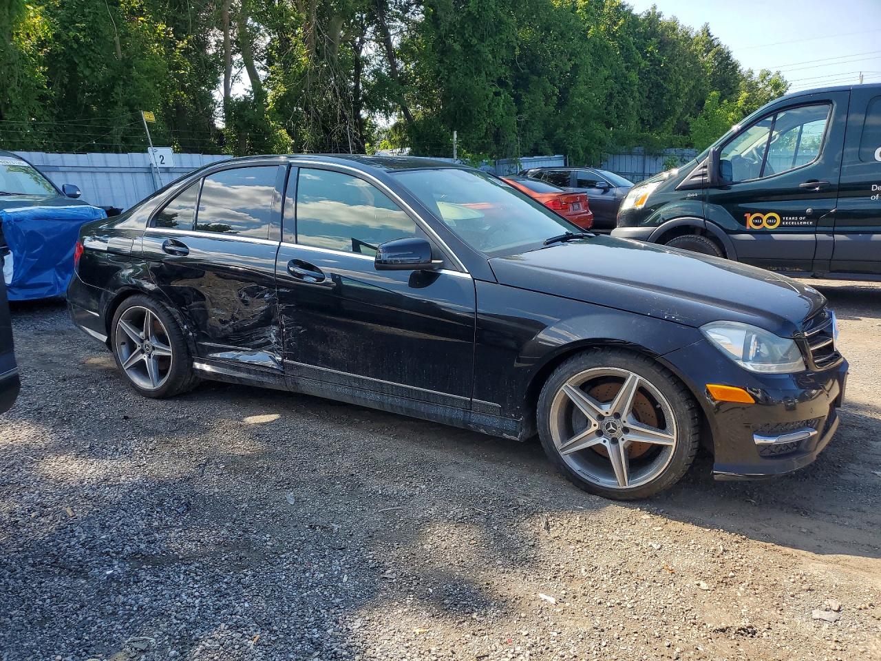 2014 Mercedes-benz C 300 4matic Black vin: WDDGF8AB3EA967902