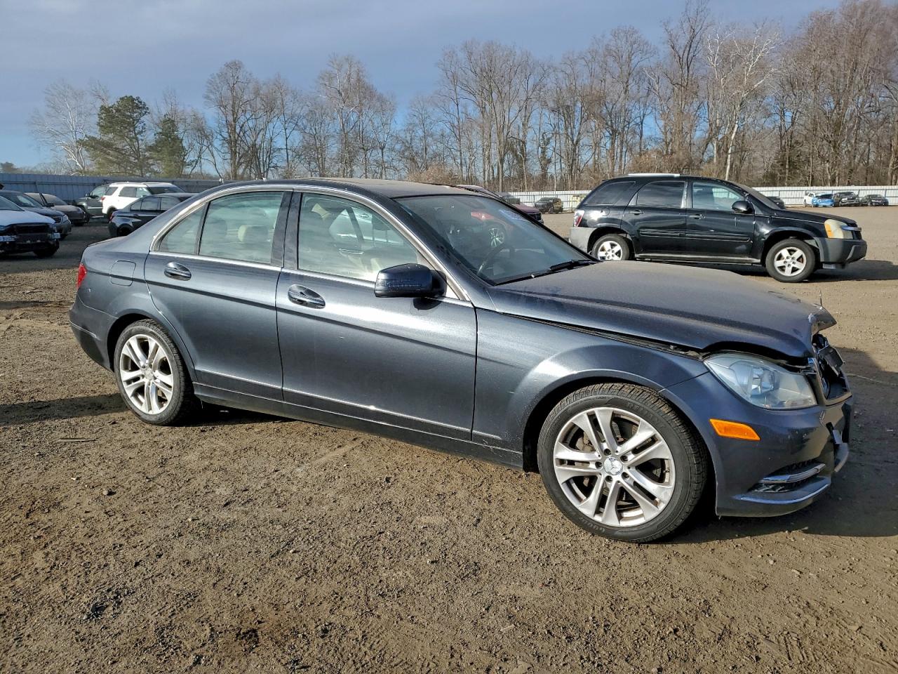 2014 Mercedes-benz C 300 4matic Gray vin: WDDGF8AB3EG165590