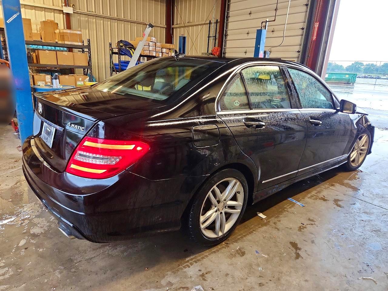 2014 Mercedes-benz C 300 4matic Black vin: WDDGF8AB3EG177349