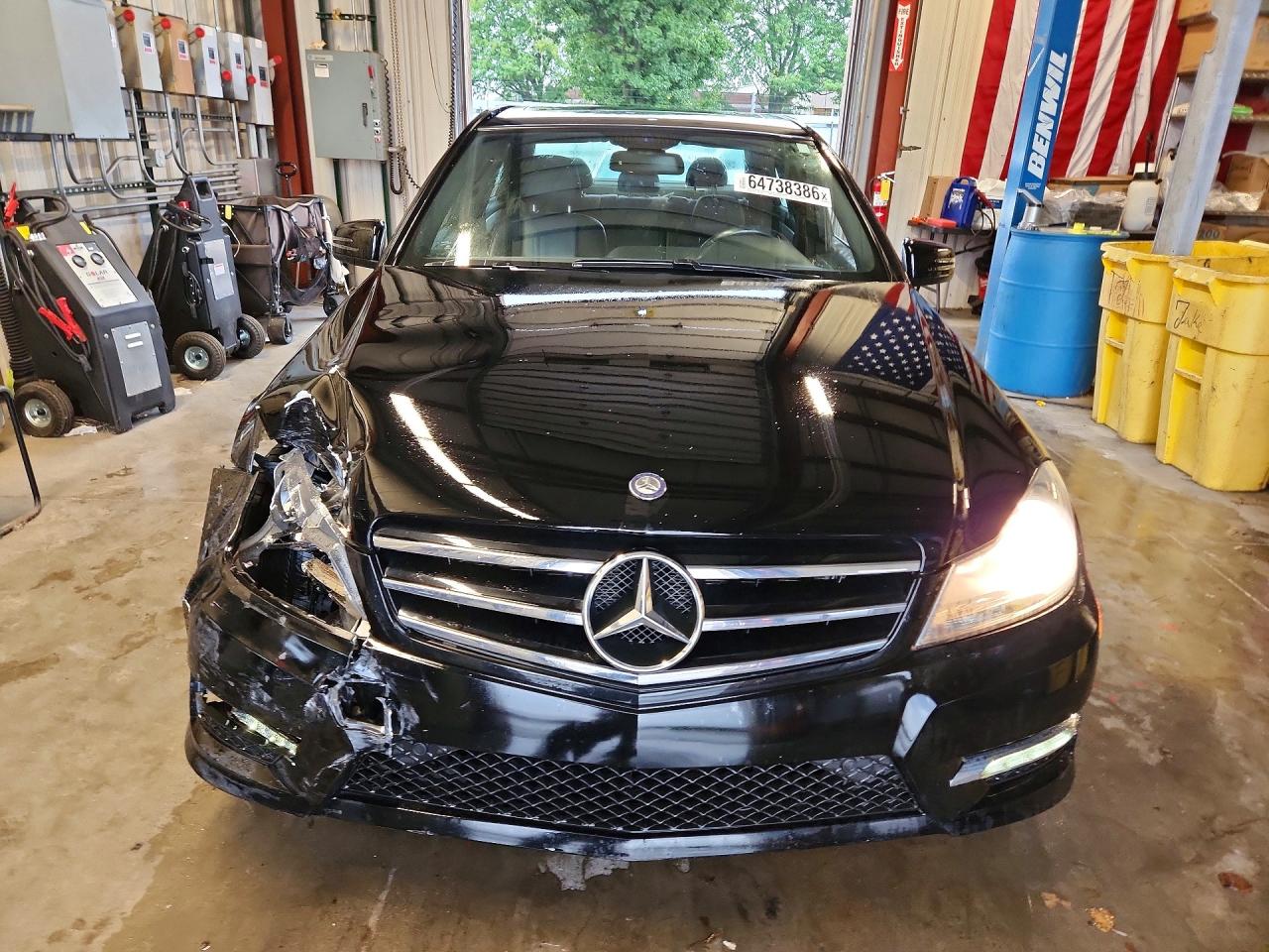2014 Mercedes-benz C 300 4matic Black vin: WDDGF8AB3EG177349