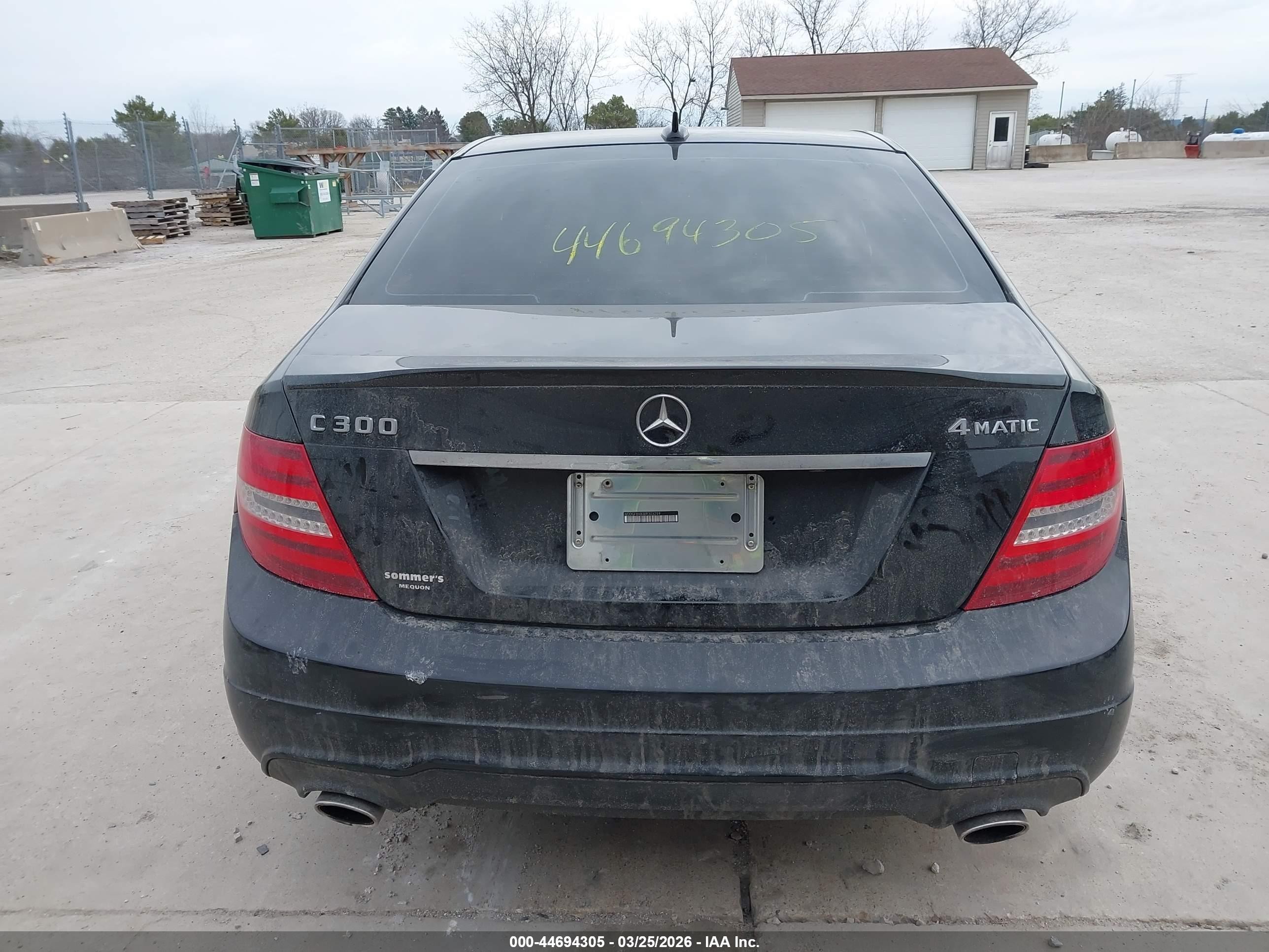 2014 Mercedes-benz C 300 Sport 4matic Black vin: WDDGF8AB3ER303259