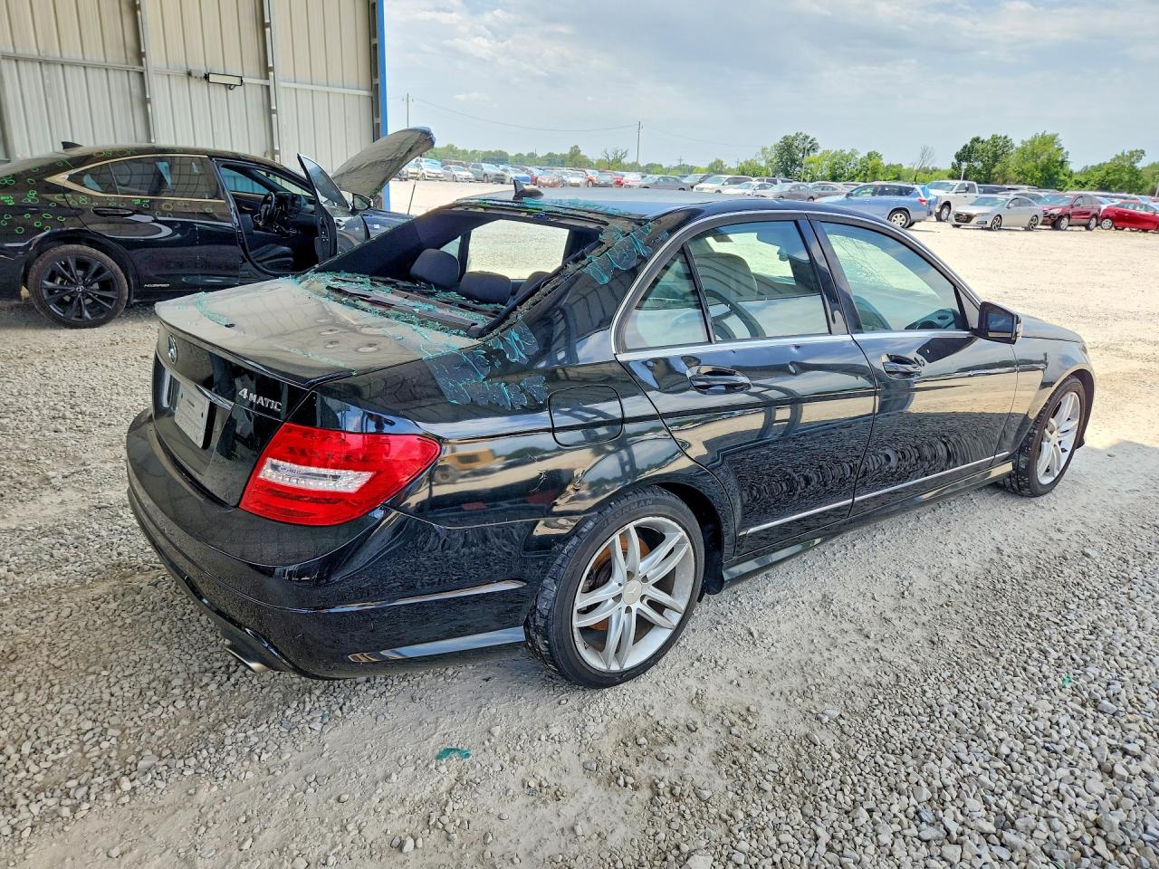 2014 Mercedes-benz C 300 4matic Black vin: WDDGF8AB3ER312818