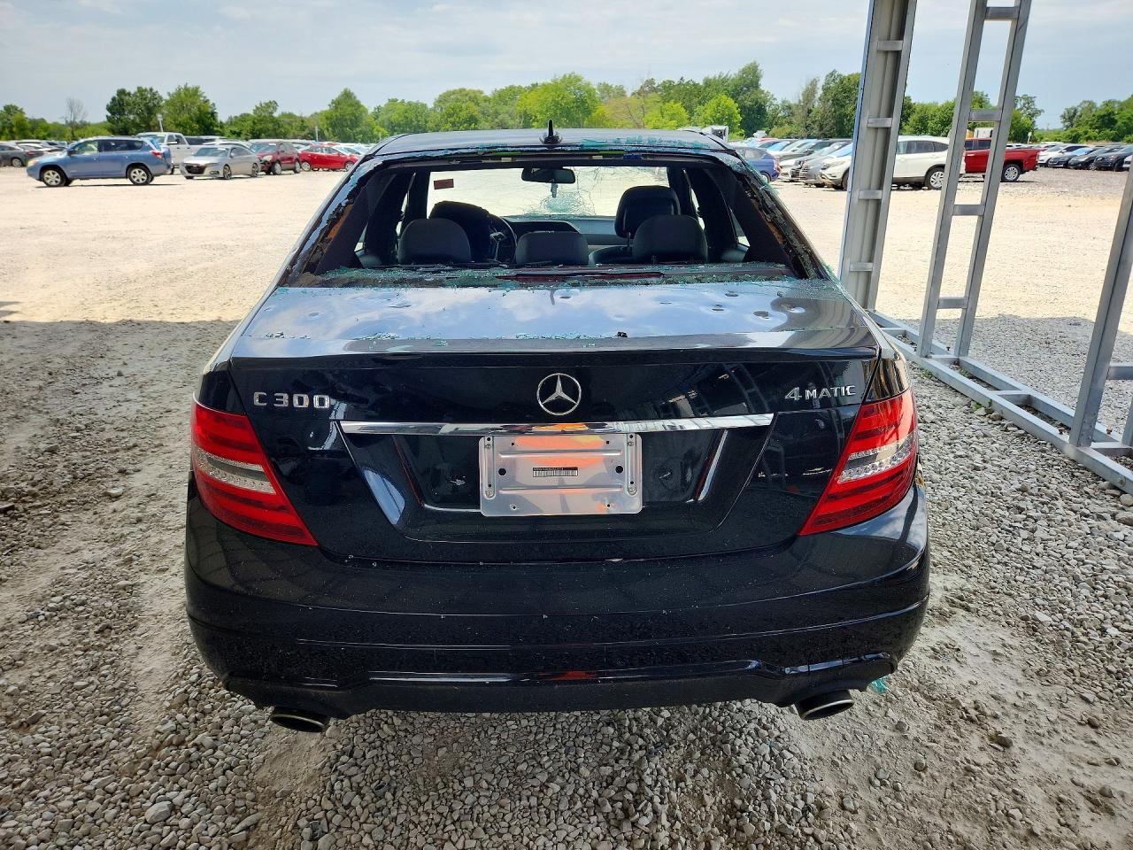 2014 Mercedes-benz C 300 4matic Black vin: WDDGF8AB3ER312818