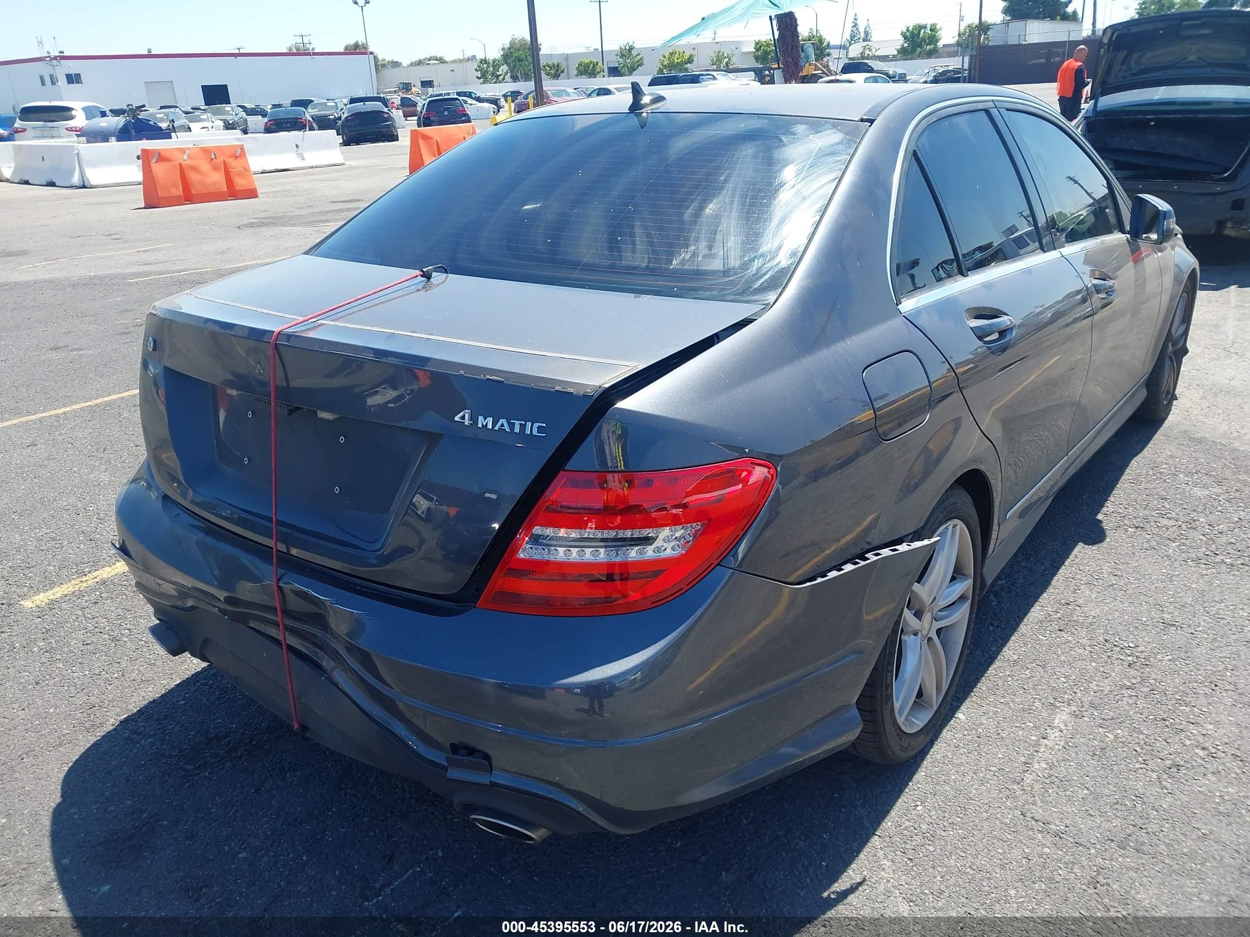 2014 Mercedes-benz C 300 Sport 4matic Black vin: WDDGF8AB3ER321843