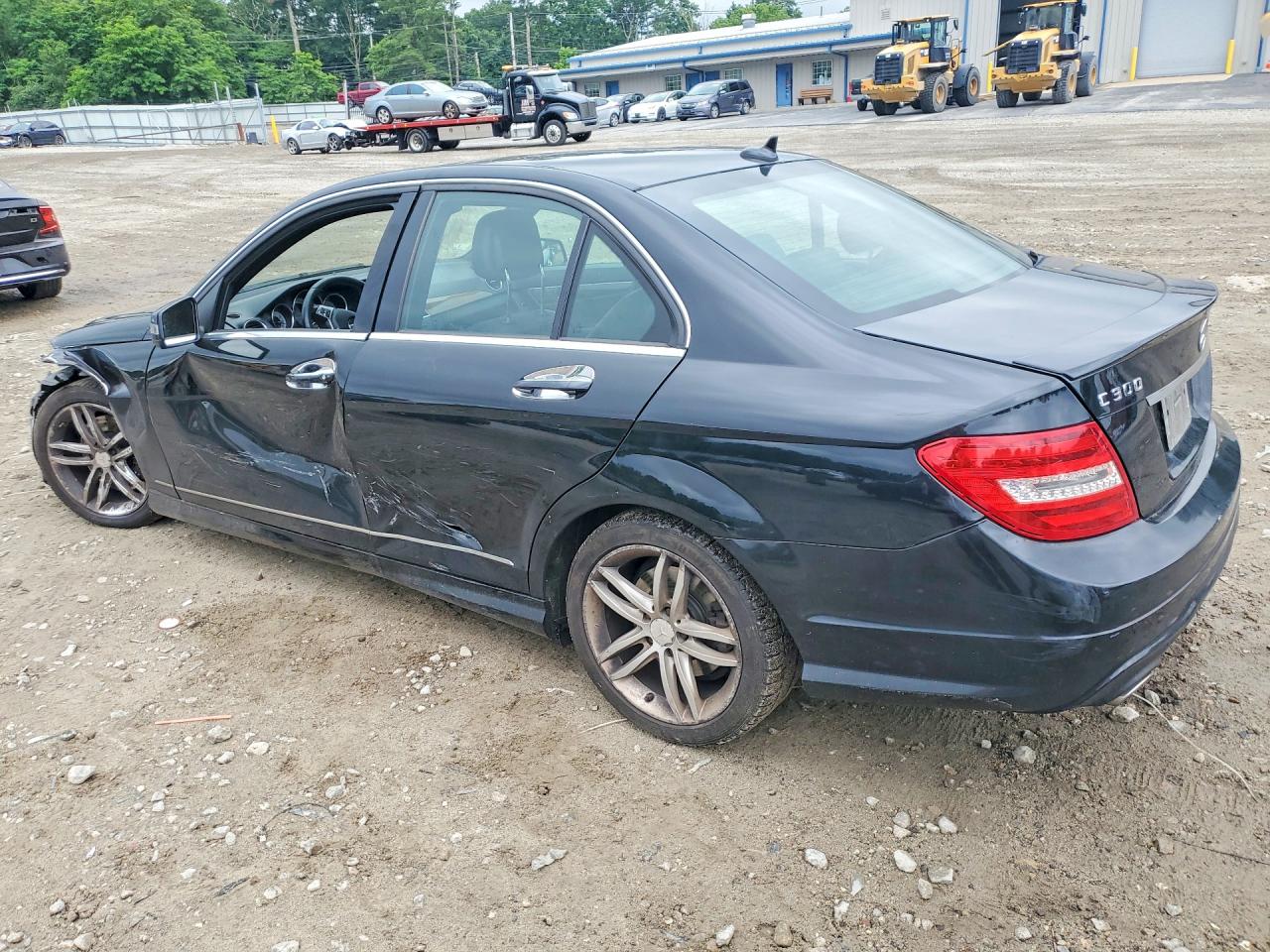 2013 Mercedes-benz C 300 4matic Black vin: WDDGF8AB4DA774284