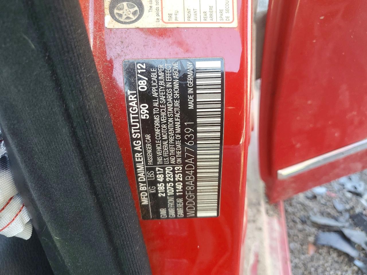 2013 Mercedes-benz C 300 4matic Red vin: WDDGF8AB4DA776391