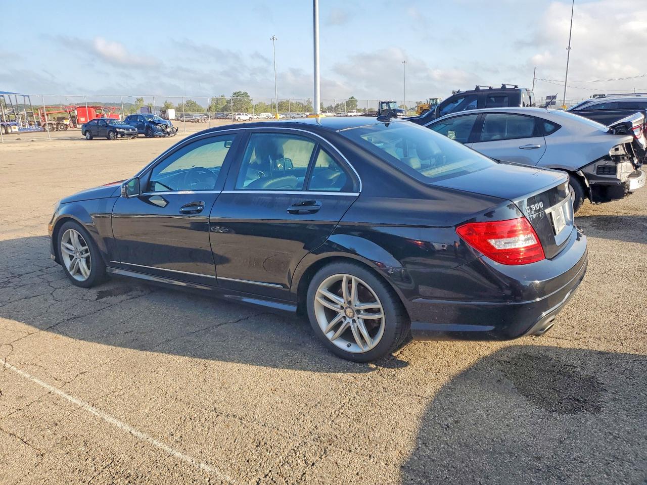 2013 Mercedes-benz C 300 4matic Black vin: WDDGF8AB4DA835827