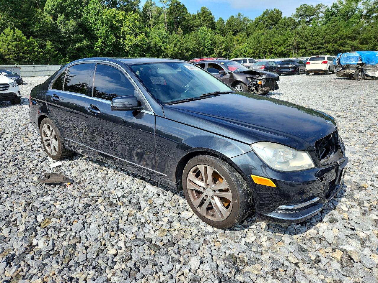 2013 Mercedes-benz C 300 4matic Charcoal vin: WDDGF8AB4DG128370