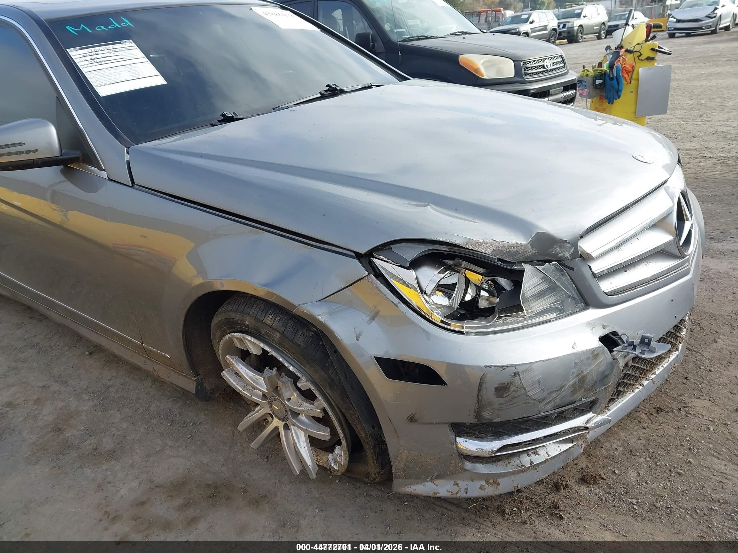 2013 Mercedes-benz C 300 Sport 4matic Gray vin: WDDGF8AB4DR245564