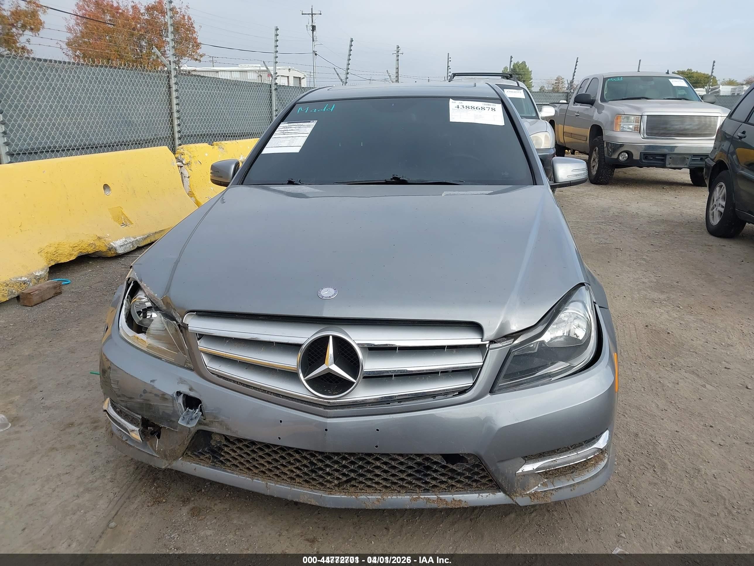 2013 Mercedes-benz C 300 Sport 4matic Gray vin: WDDGF8AB4DR245564