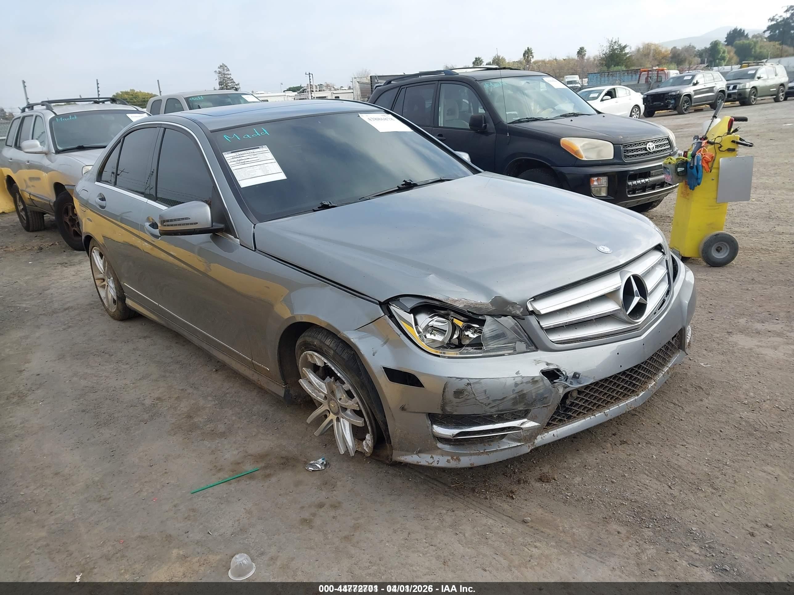 2013 Mercedes-benz C 300 Sport 4matic Gray vin: WDDGF8AB4DR245564
