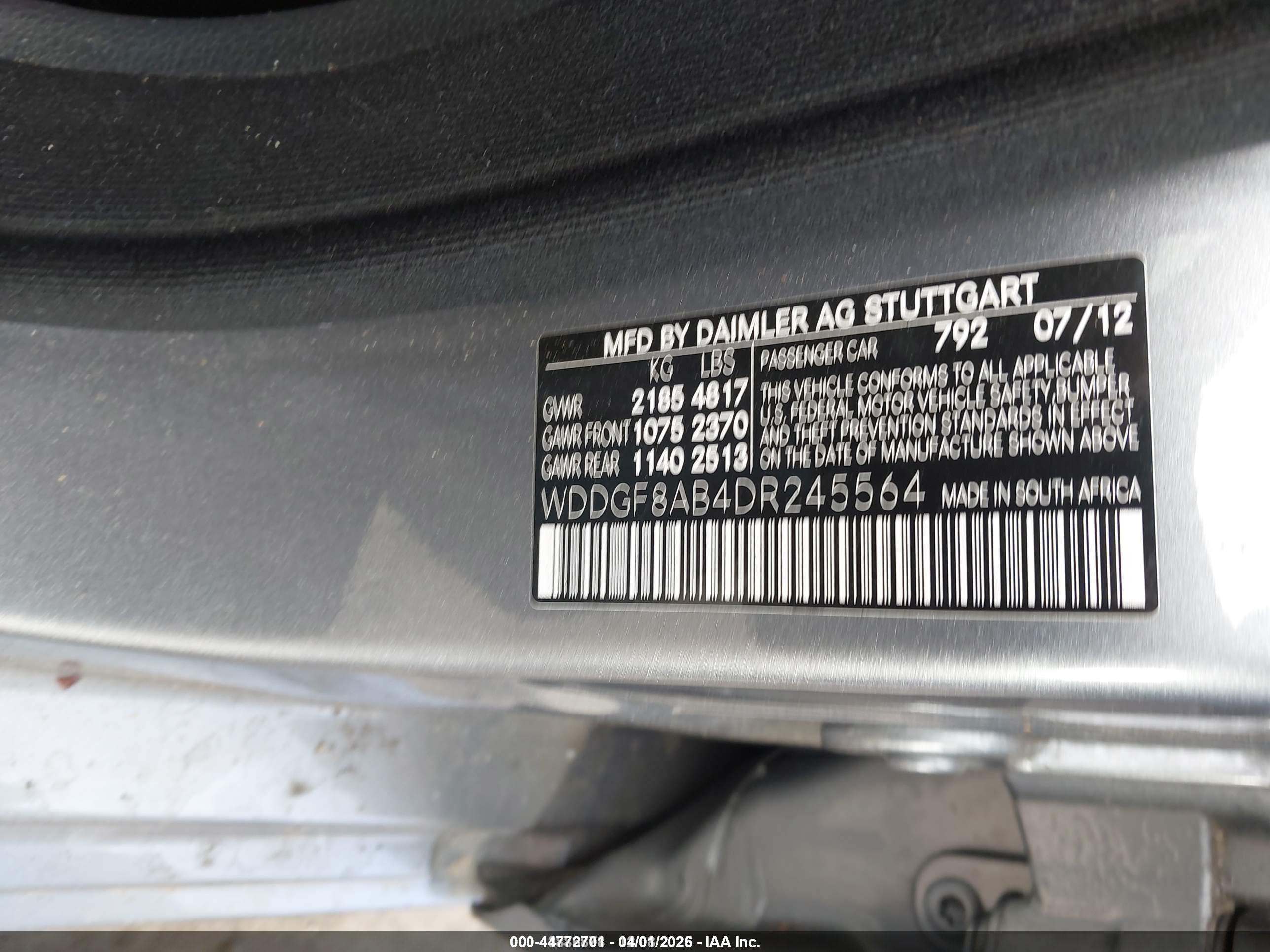 2013 Mercedes-benz C 300 Sport 4matic Gray vin: WDDGF8AB4DR245564