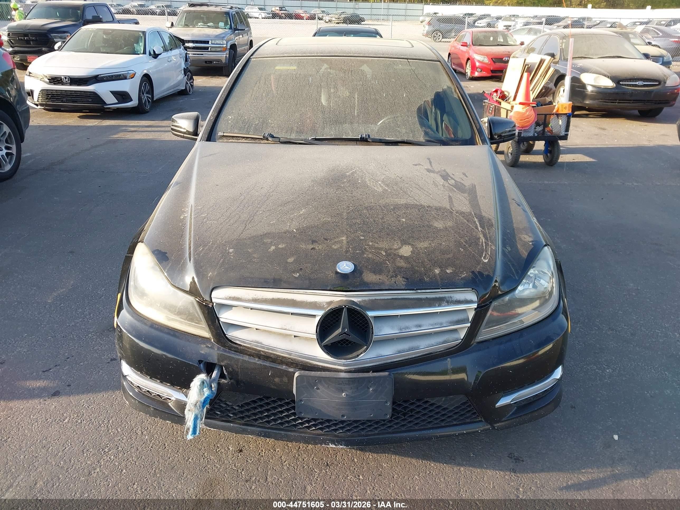 2013 Mercedes-benz C 300 Sport 4matic Black vin: WDDGF8AB4DR246780