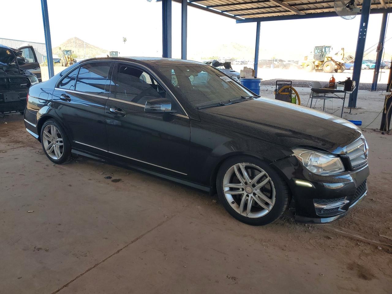 2013 Mercedes-benz C 300 4matic Black vin: WDDGF8AB4DR247959