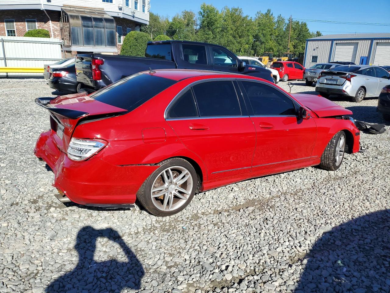 2013 Mercedes-benz C 300 4matic Red vin: WDDGF8AB4DR266642