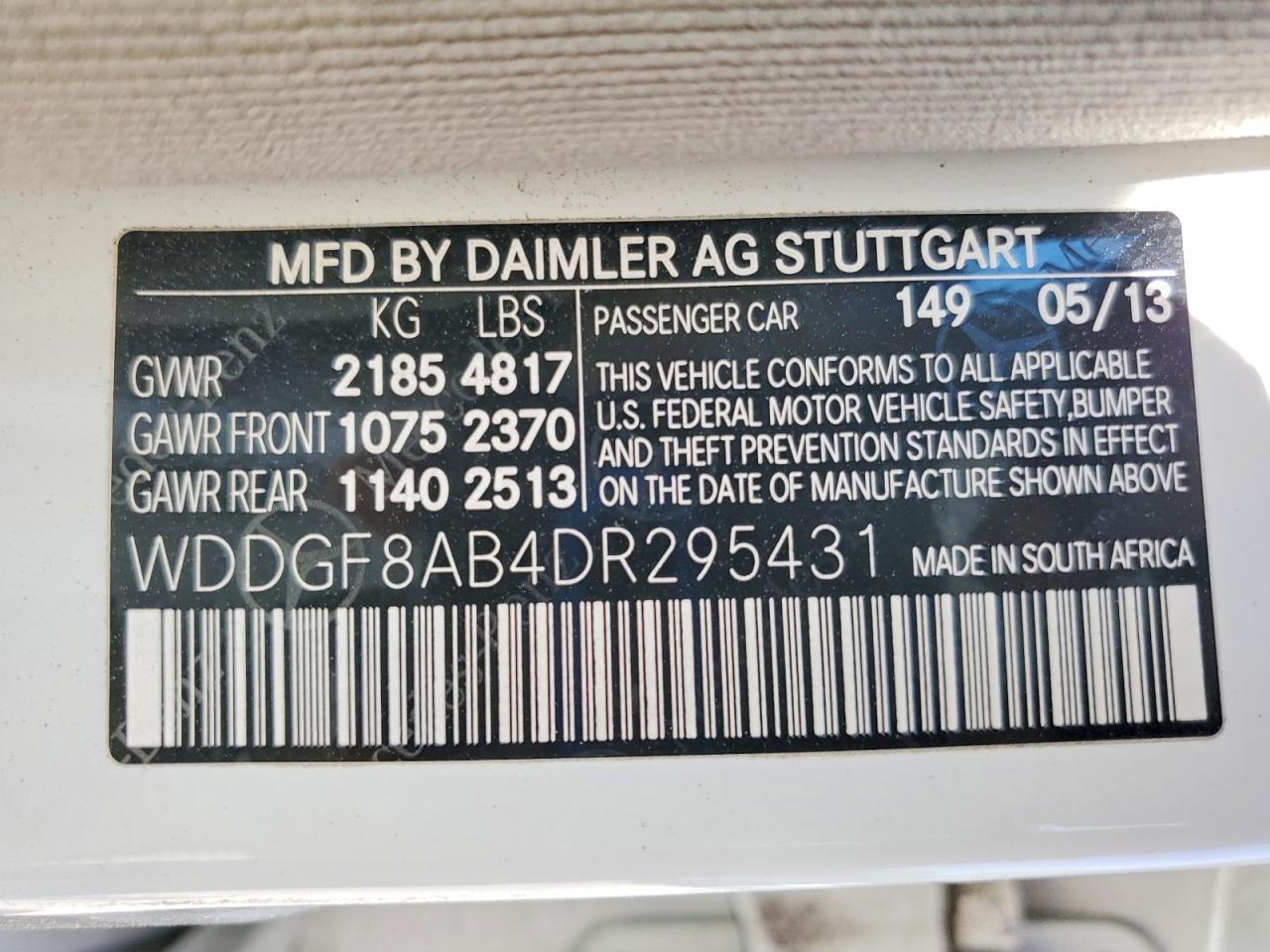 2013 Mercedes-benz C 300 4matic White vin: WDDGF8AB4DR295431