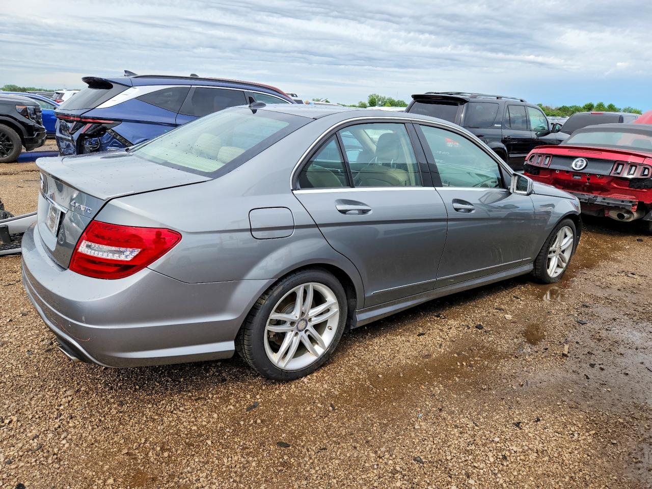 2013 Mercedes-benz C 300 4matic Silver vin: WDDGF8AB4DR298703