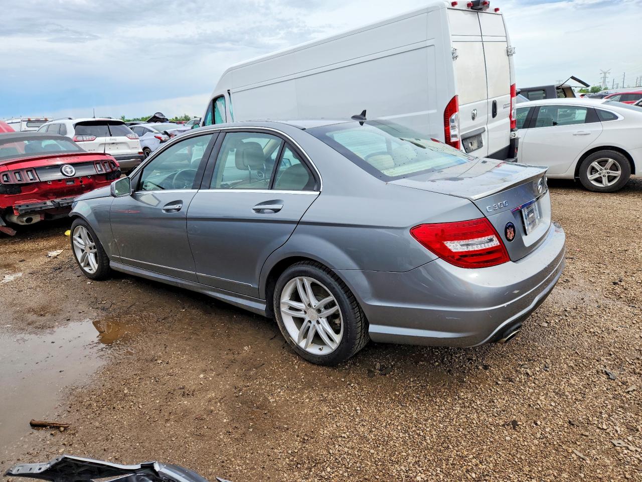2013 Mercedes-benz C 300 4matic Silver vin: WDDGF8AB4DR298703