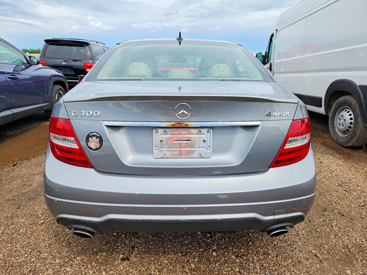 2013 Mercedes-benz C 300 4matic Silver vin: WDDGF8AB4DR298703