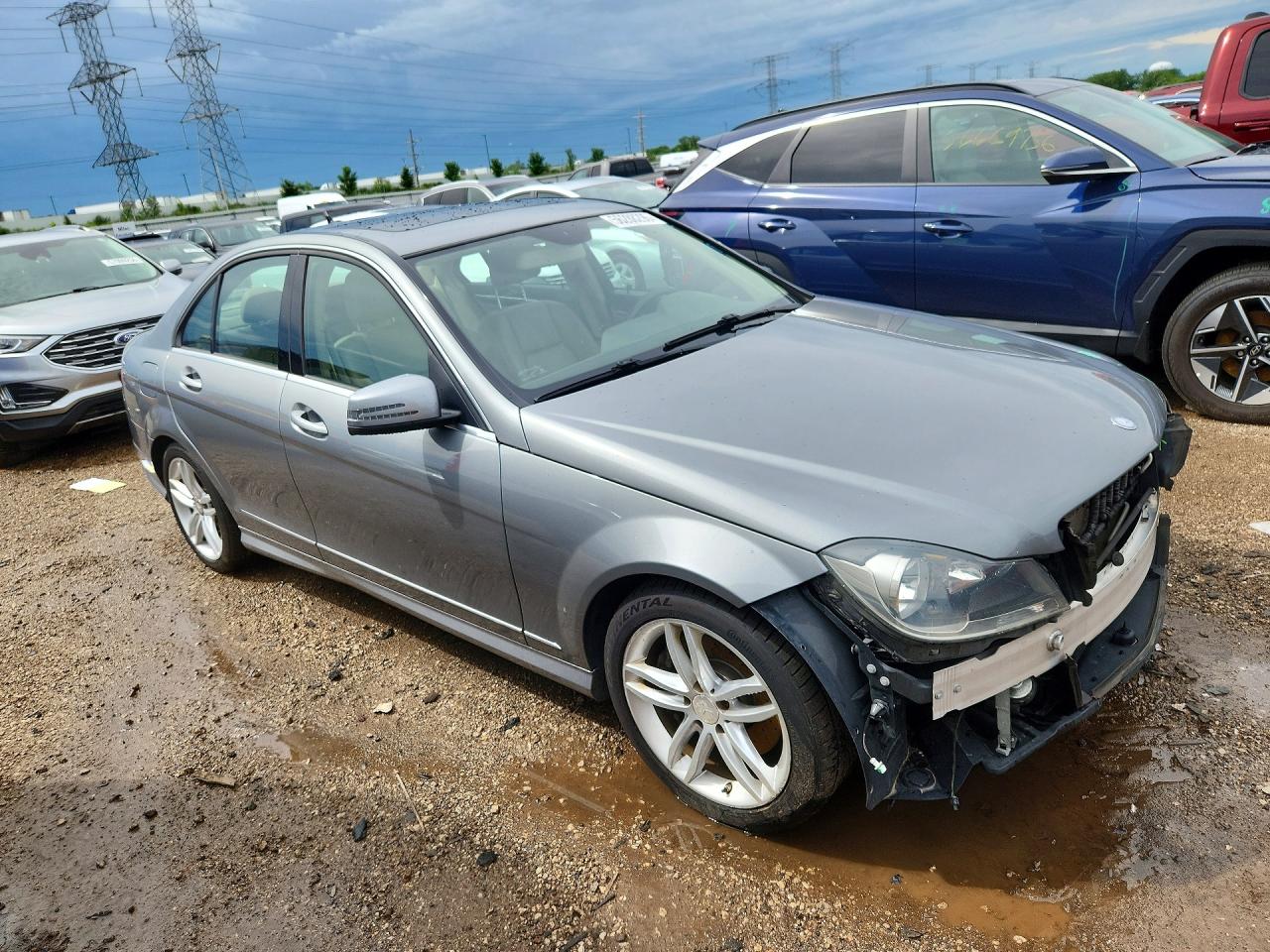 2013 Mercedes-benz C 300 4matic Silver vin: WDDGF8AB4DR298703