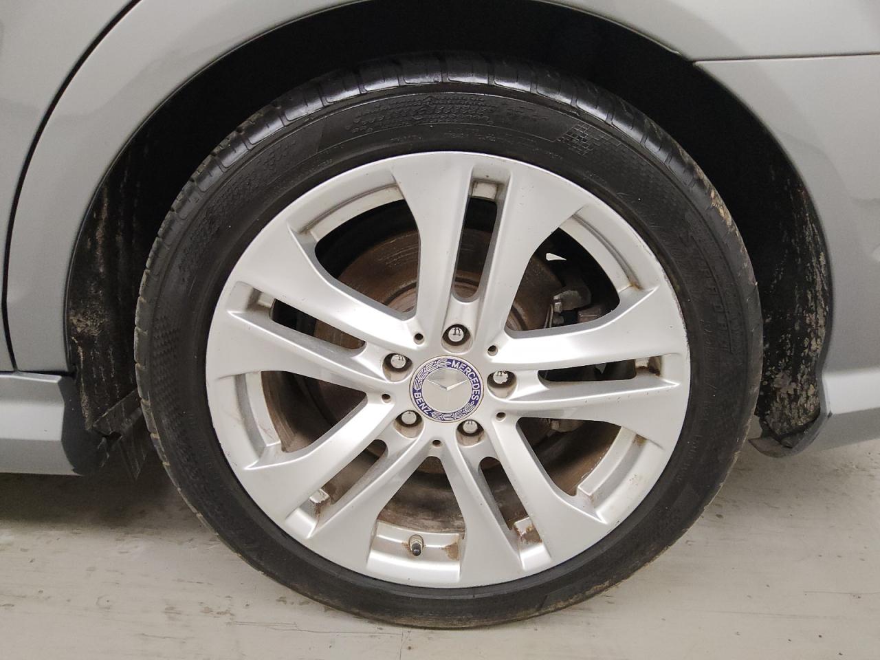 2014 Mercedes-benz C 300 4matic Silver vin: WDDGF8AB4EA892594 Damage: Left Rear Wheel, Curb Rash, 3 To 4 Inches
