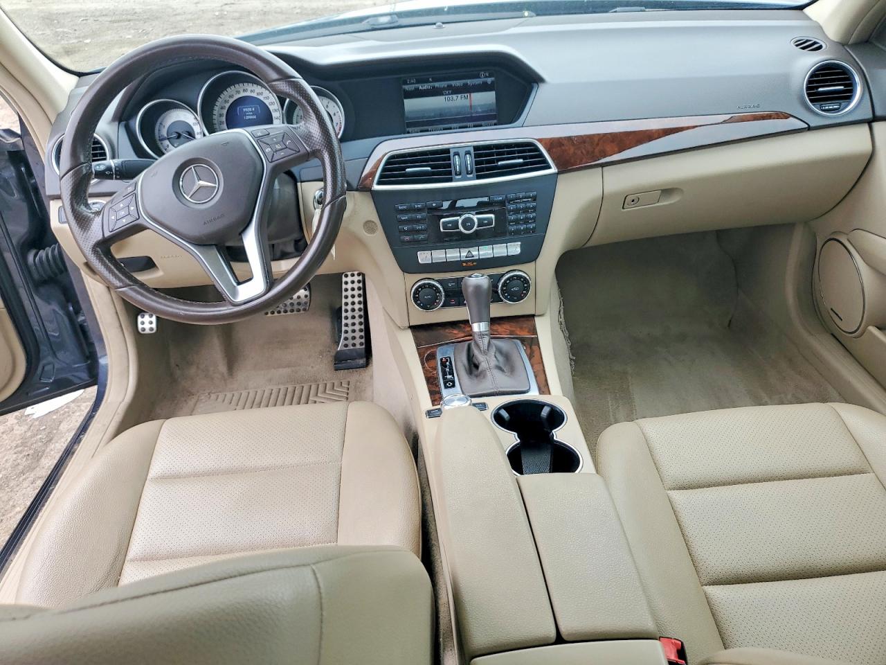 2014 Mercedes-benz C 300 4matic Синий vin: WDDGF8AB4EA892983