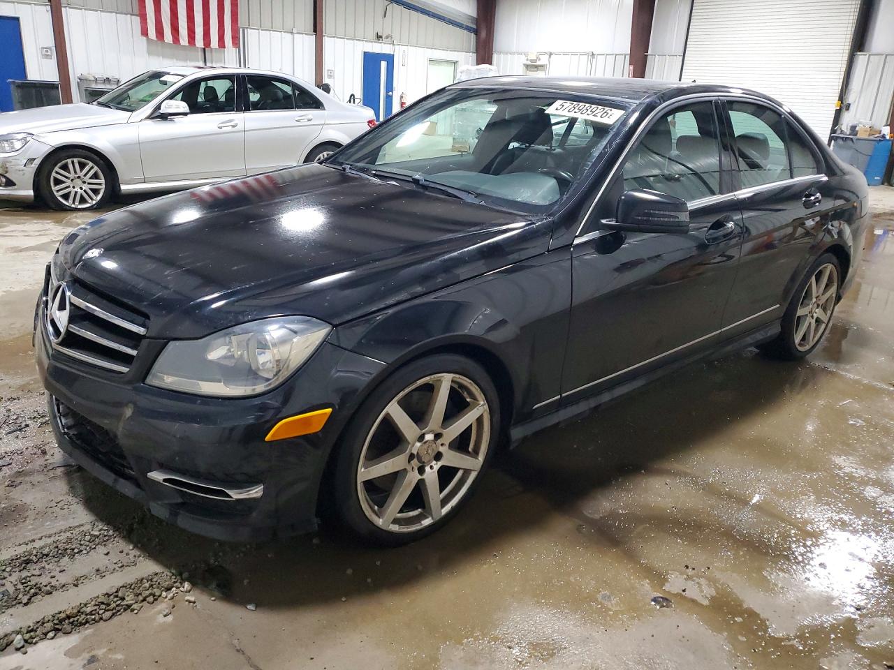 2014 Mercedes-benz C 300 4matic Black vin: WDDGF8AB4EA925531