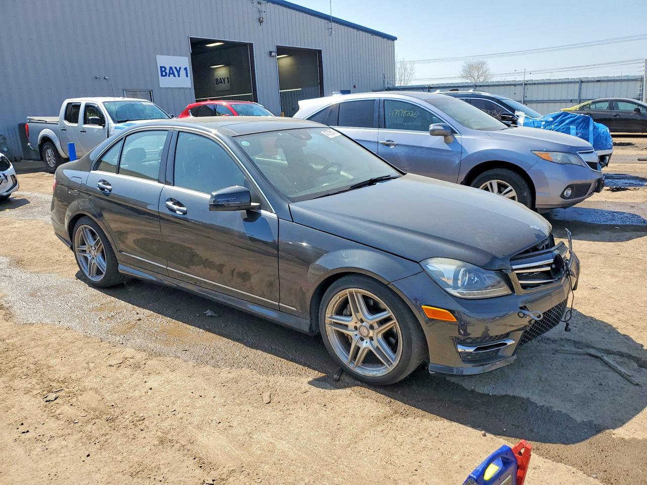 2014 Mercedes-benz C 300 4matic Blue vin: WDDGF8AB4EA930907