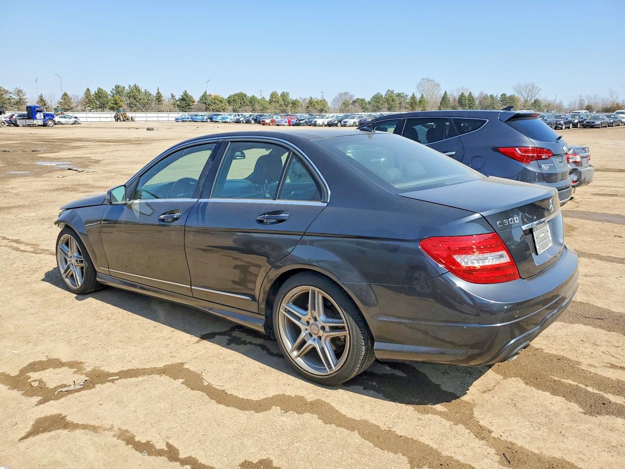 2014 Mercedes-benz C 300 4matic Blue vin: WDDGF8AB4EA930907