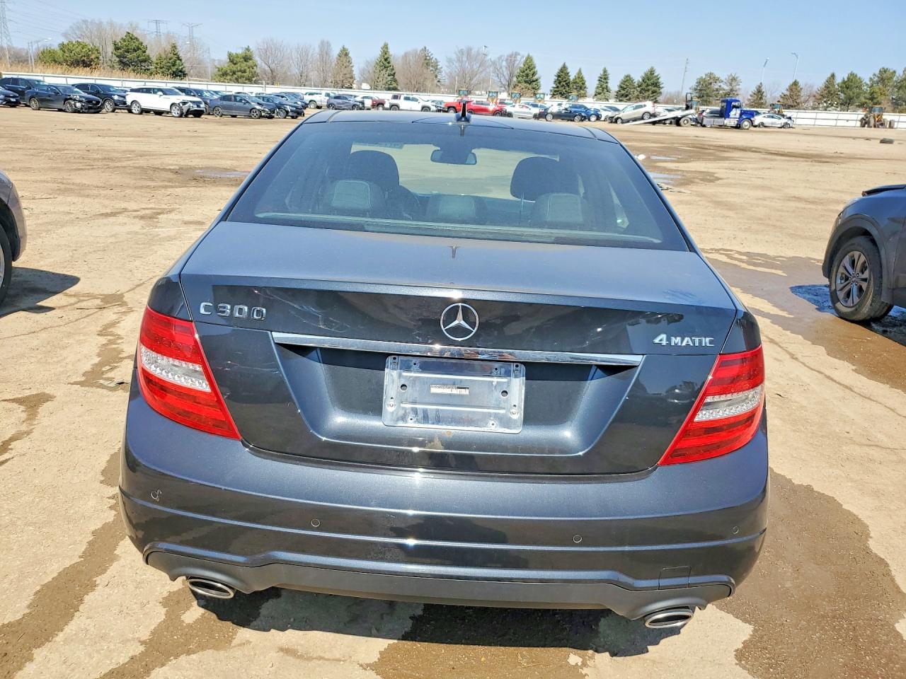 2014 Mercedes-benz C 300 4matic Blue vin: WDDGF8AB4EA930907